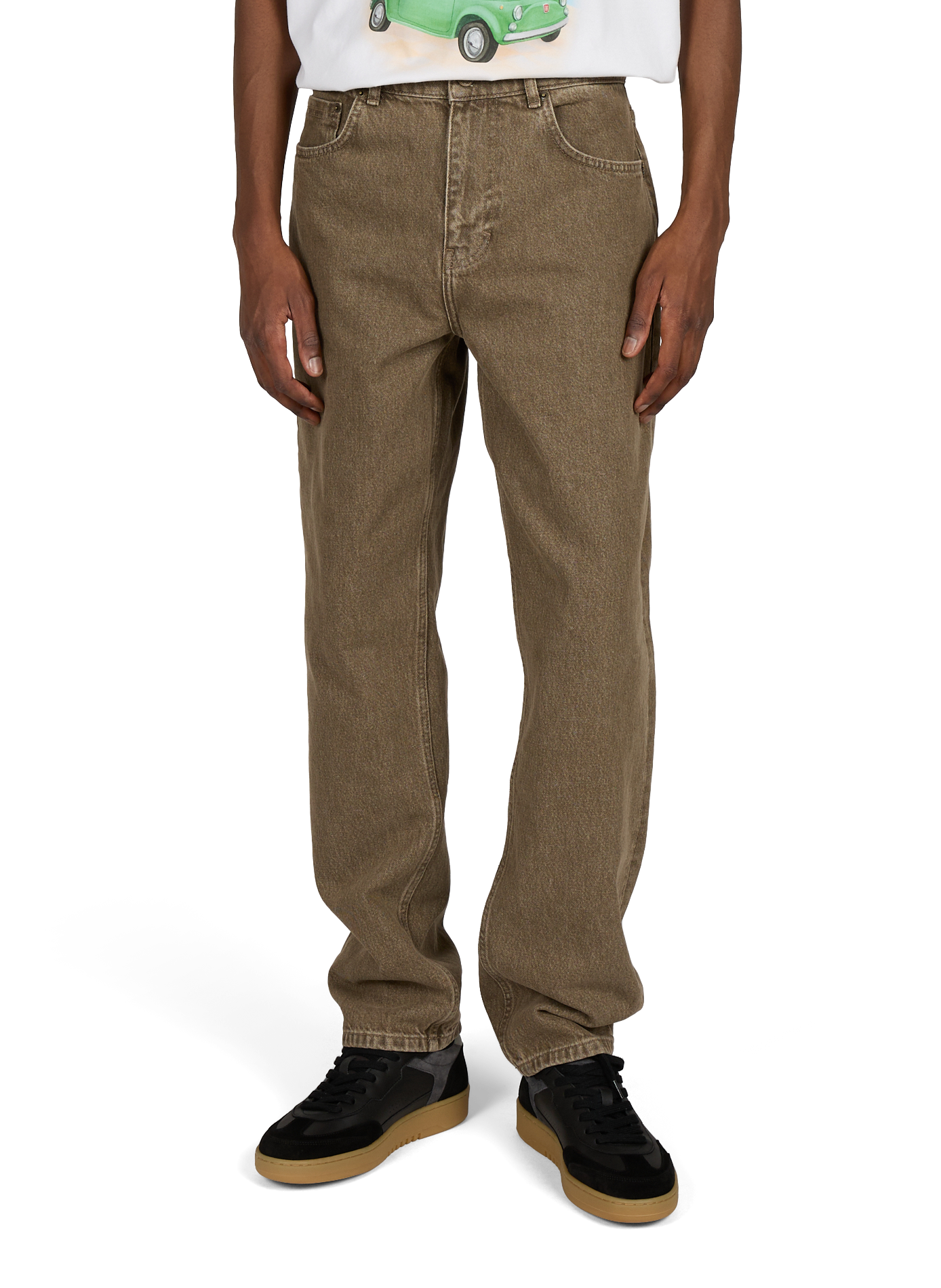Weite Baumwolljeans LES DEUX Braun