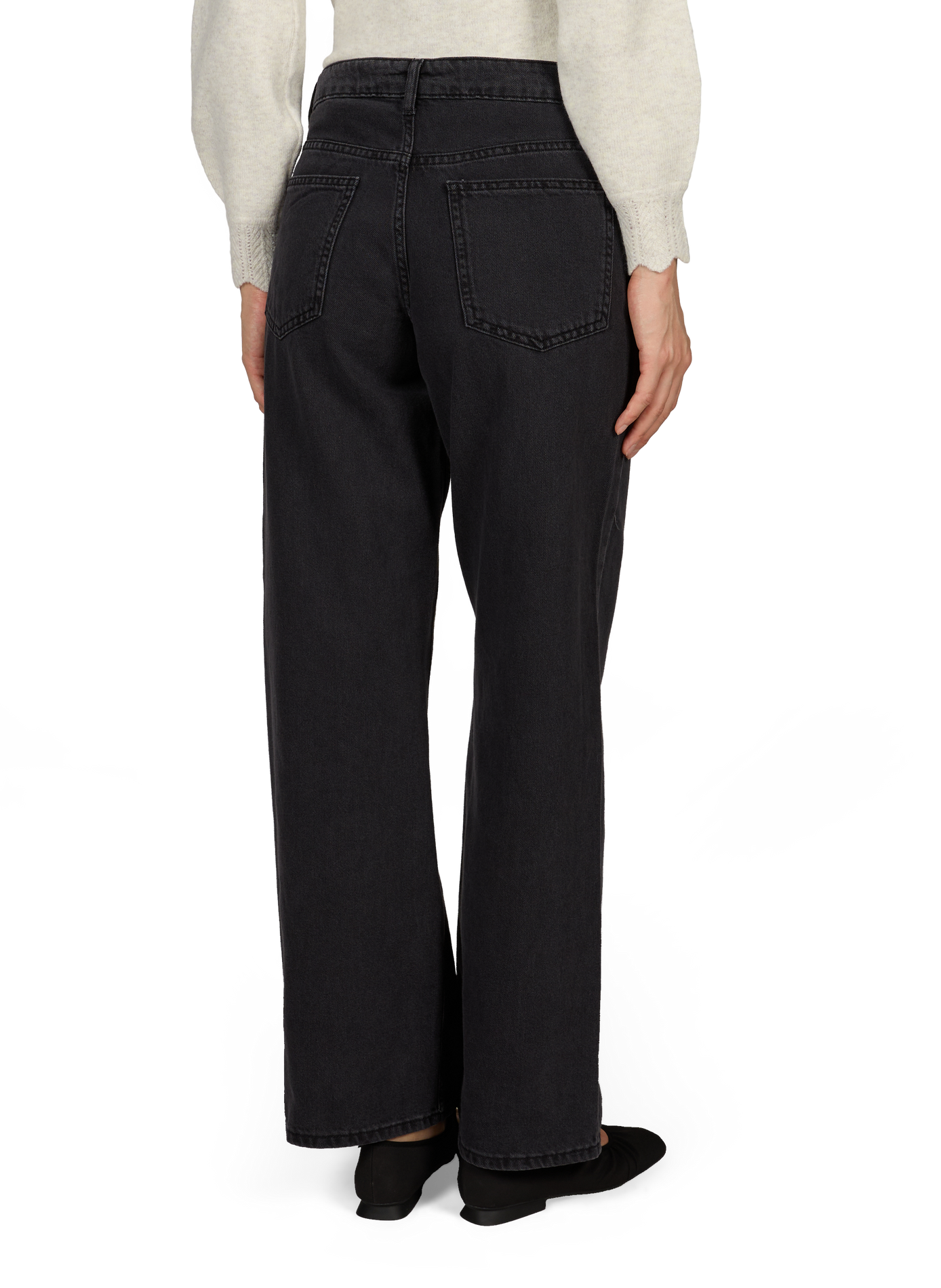 Weite Baumwolljeans VILA Schwarz