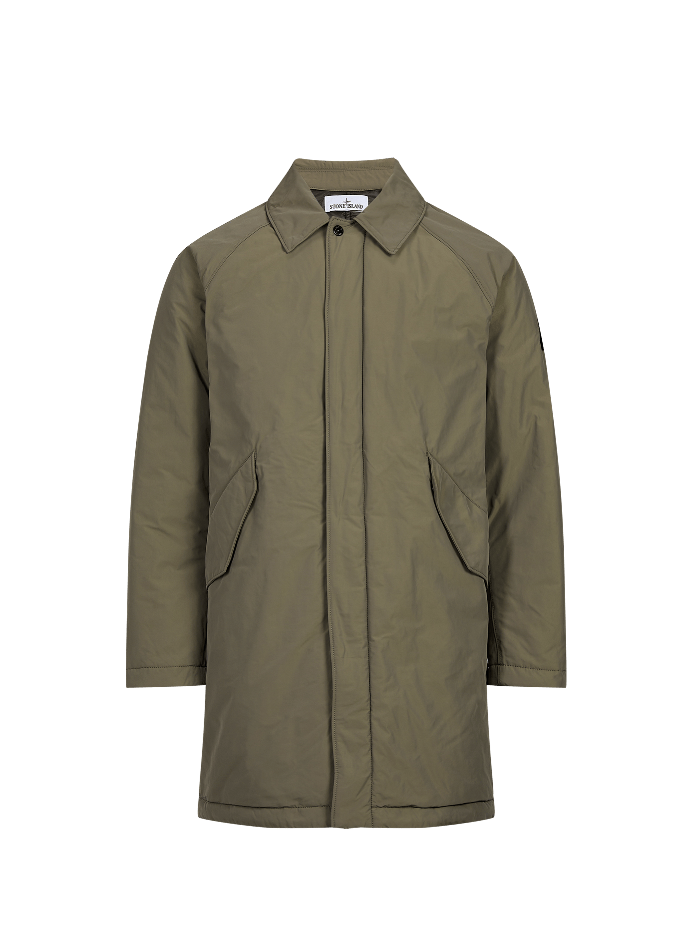 Mantel mit Reißverschluss-Kragen STONE ISLAND Khaki