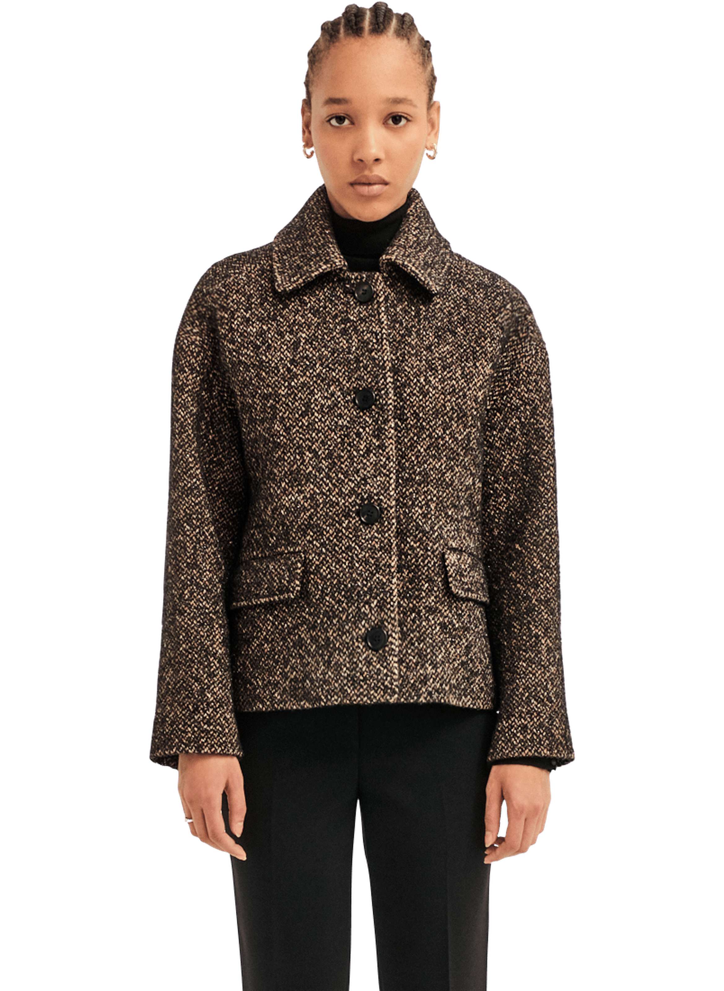 Blouson en tweed à lurex - joie PABLO Noir
