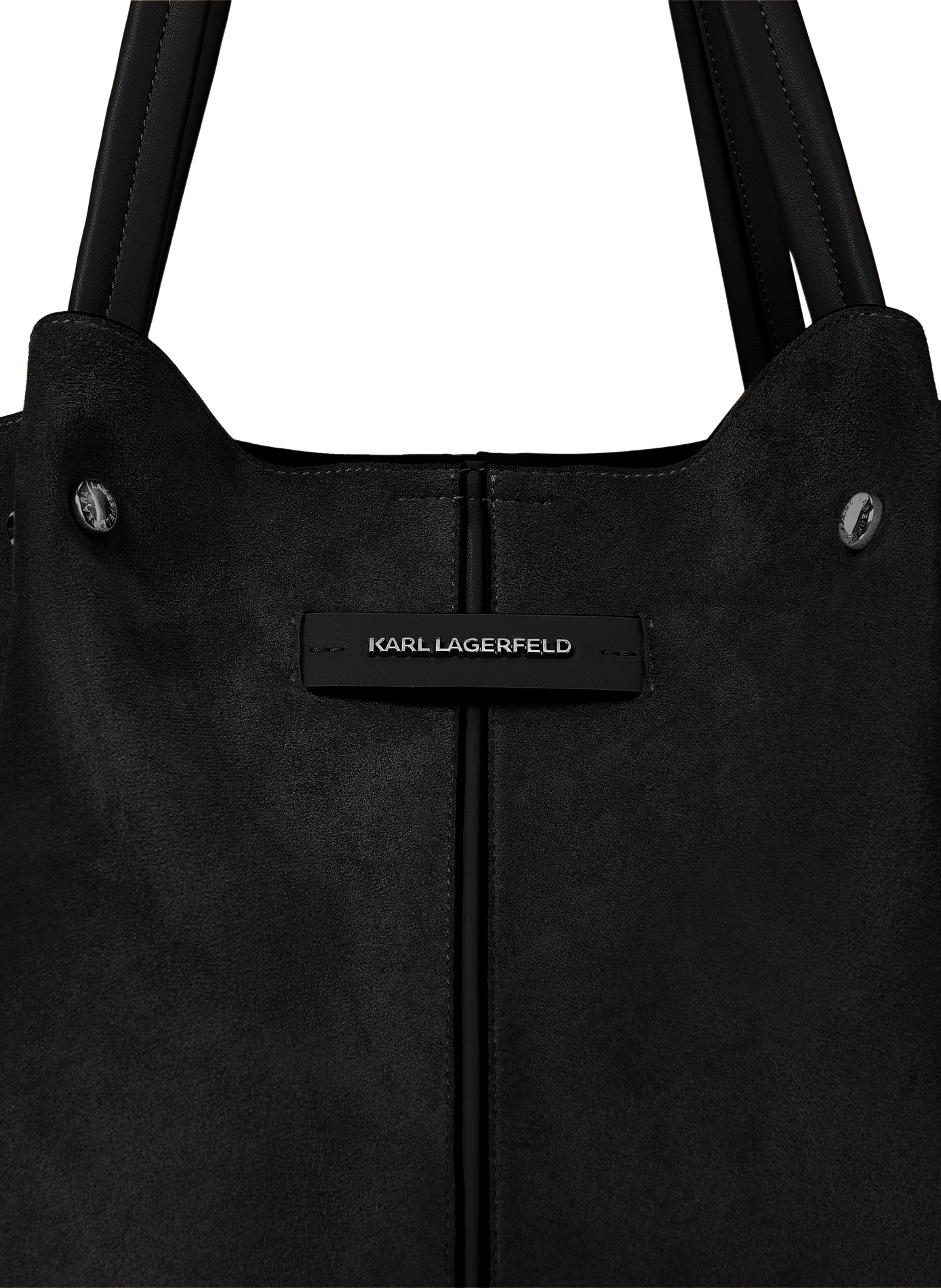 Tas K/Pierced suède-effect | Zwart KARL LAGERFELD Dames