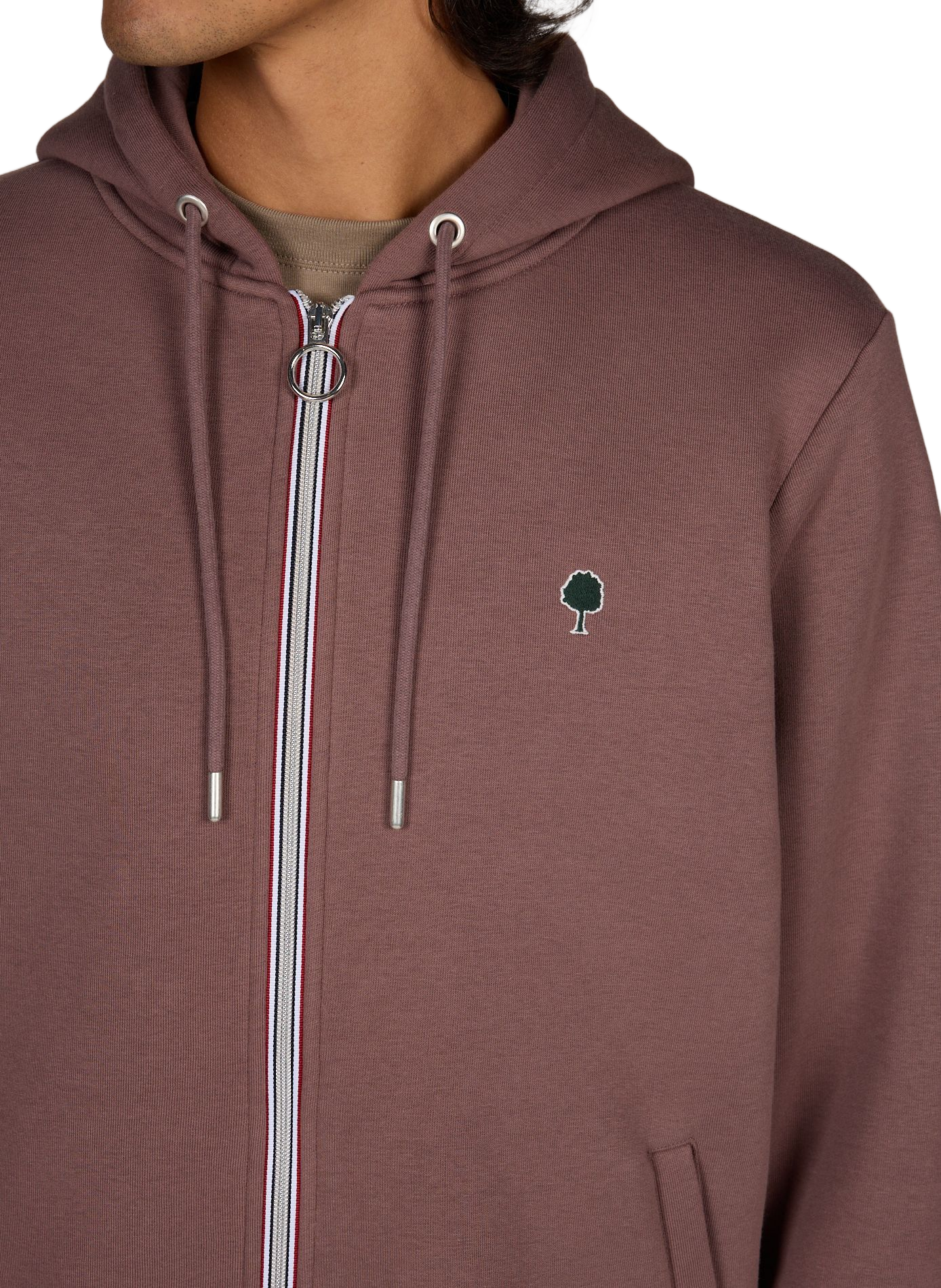 Hooded sweatshirt in mixed cotton FAGUO Red