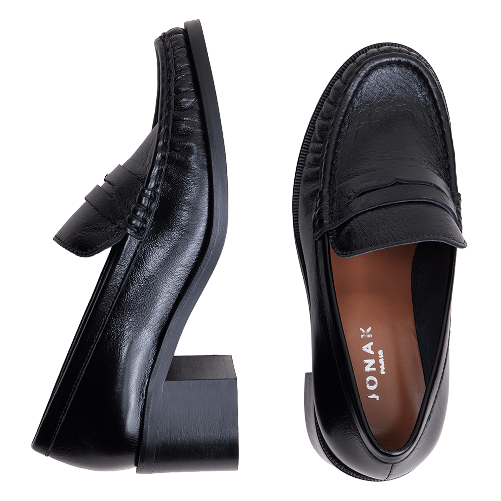 Mocassins en cuir delicieux JONAK Noir