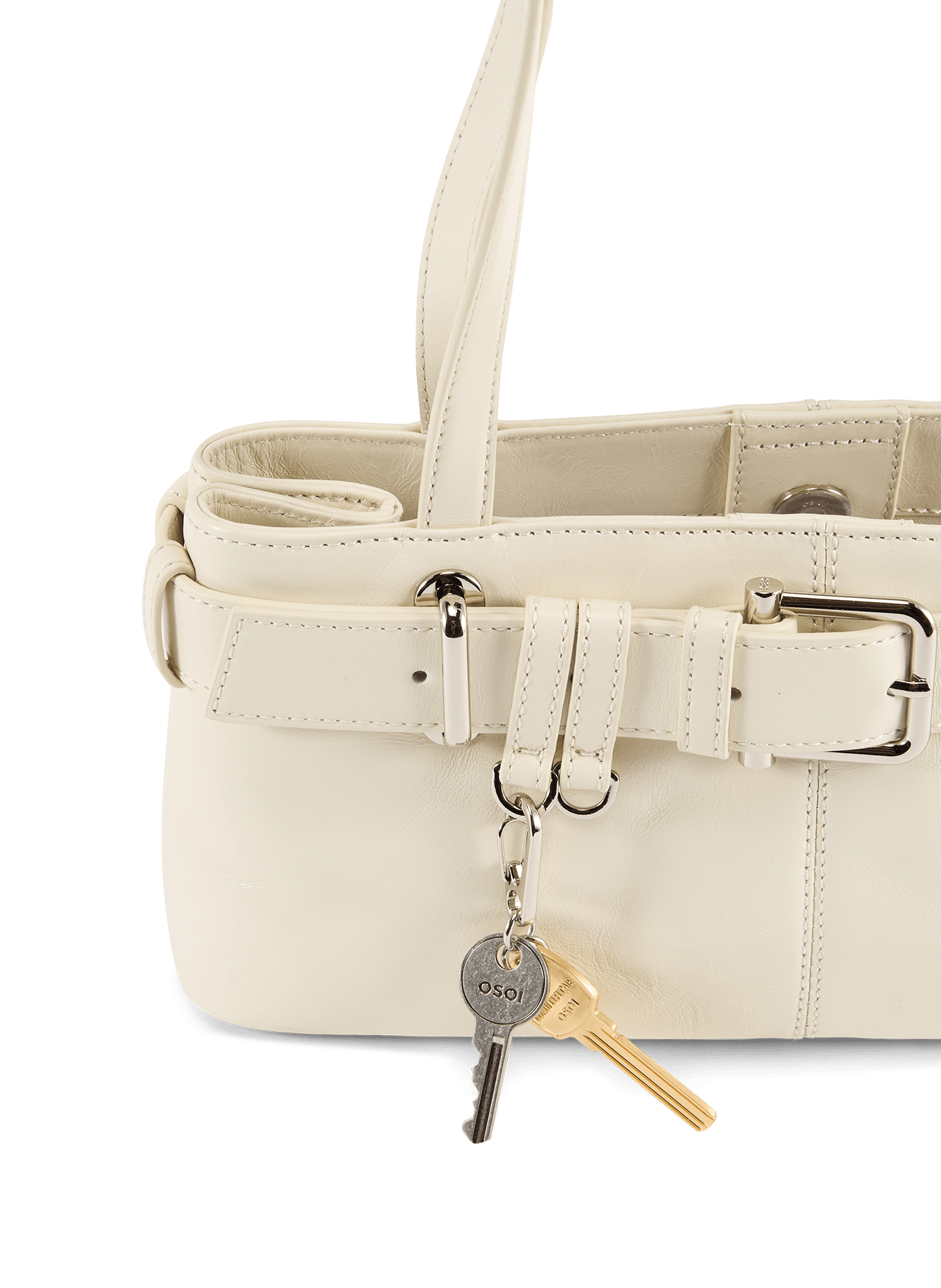 Sac porté épaule Brocle Mini en cuir OSOI Beige
