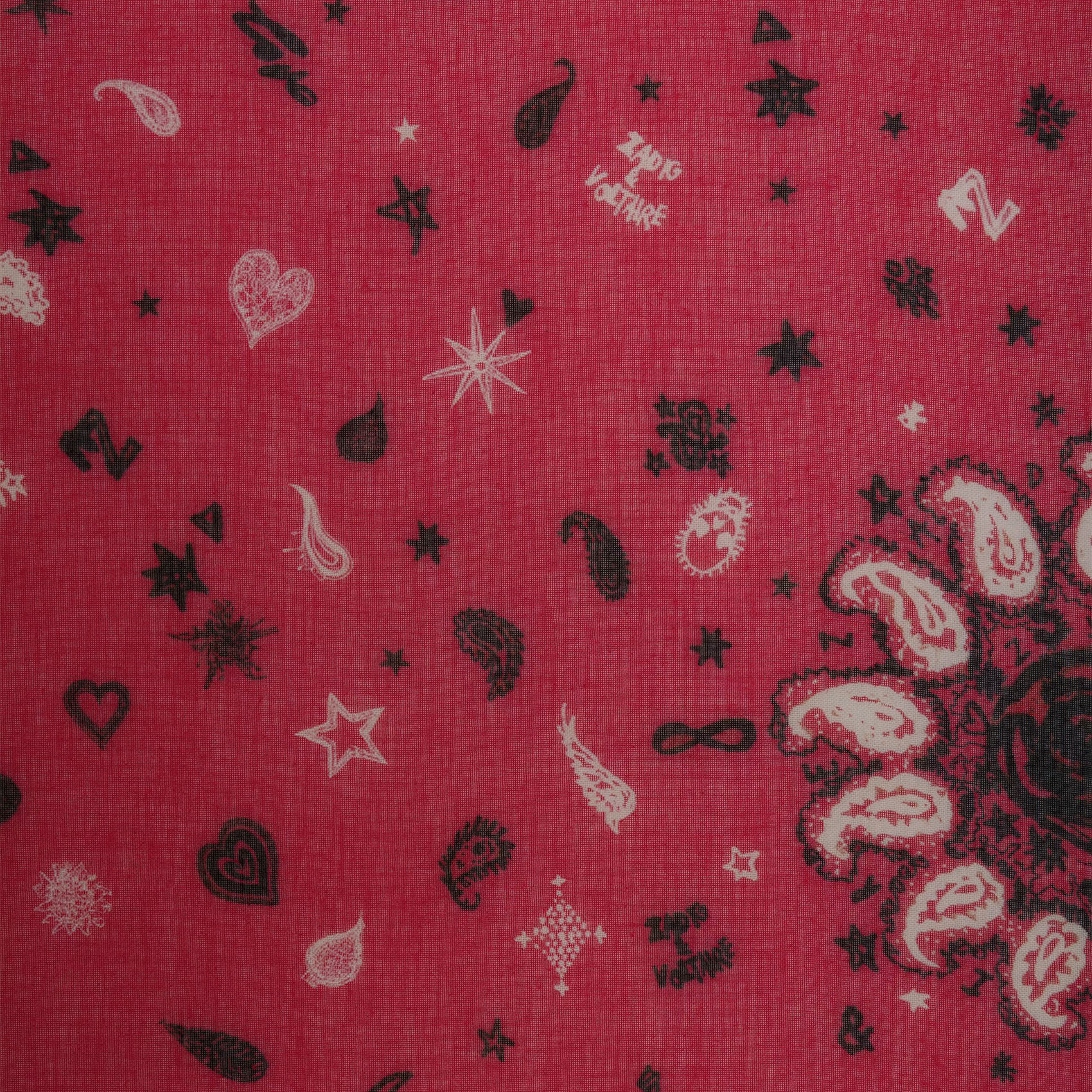 Katoenen sjaal met Maddie-print ZADIG&VOLTAIRE Roze