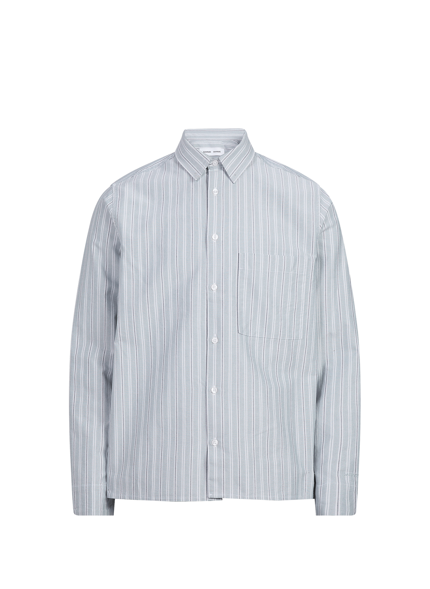 Straight cotton shirt SAMSOE SAMSOE Blue