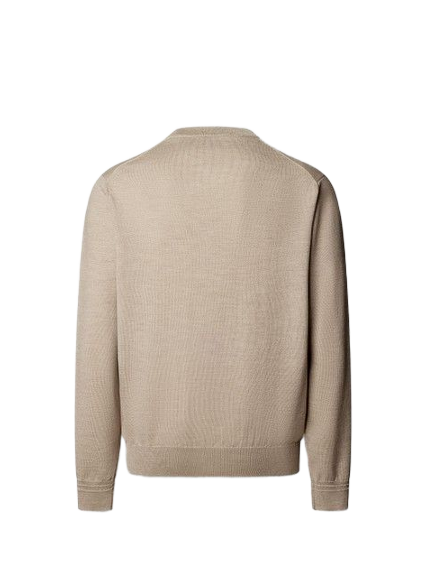 Maglione diritto a collo tondo in lana FACONNABLE Beige