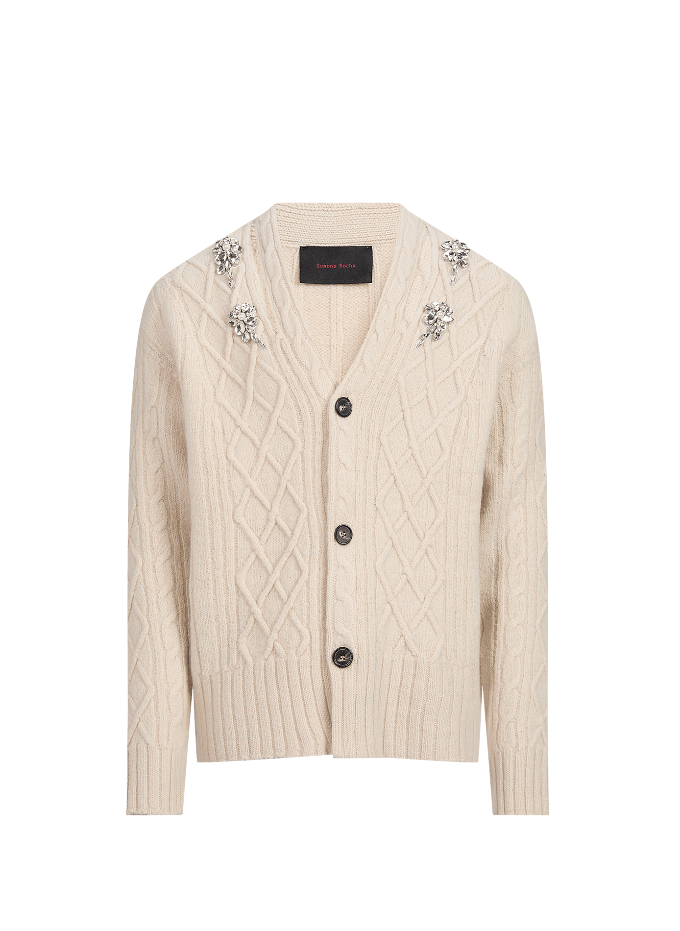 Straight wool cardigan SIMONE ROCHA Beige