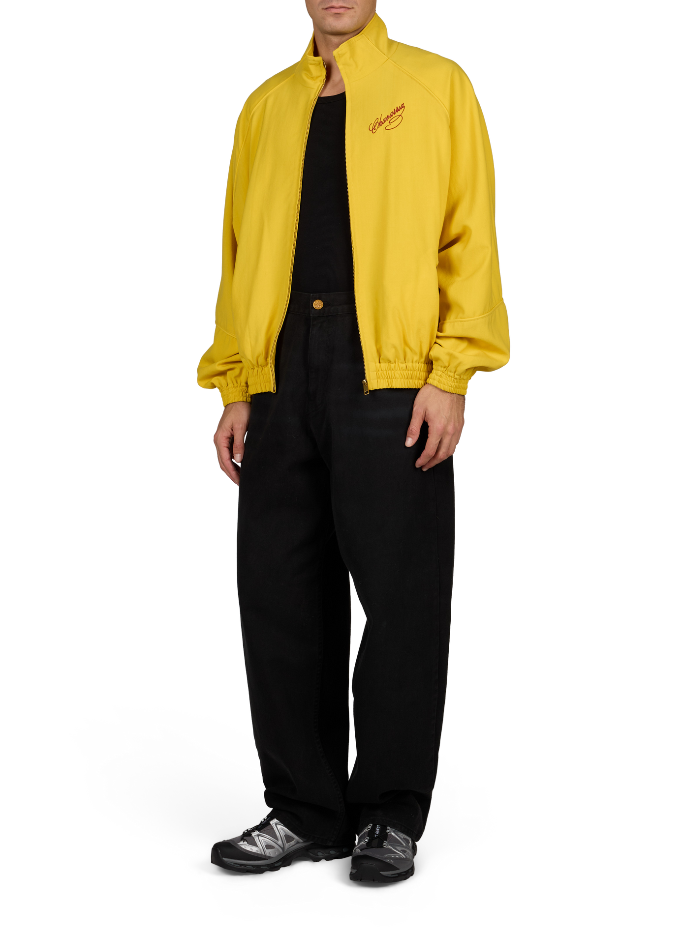 Solid straight-leg cotton jeans WILLY CHAVARRIA Black
