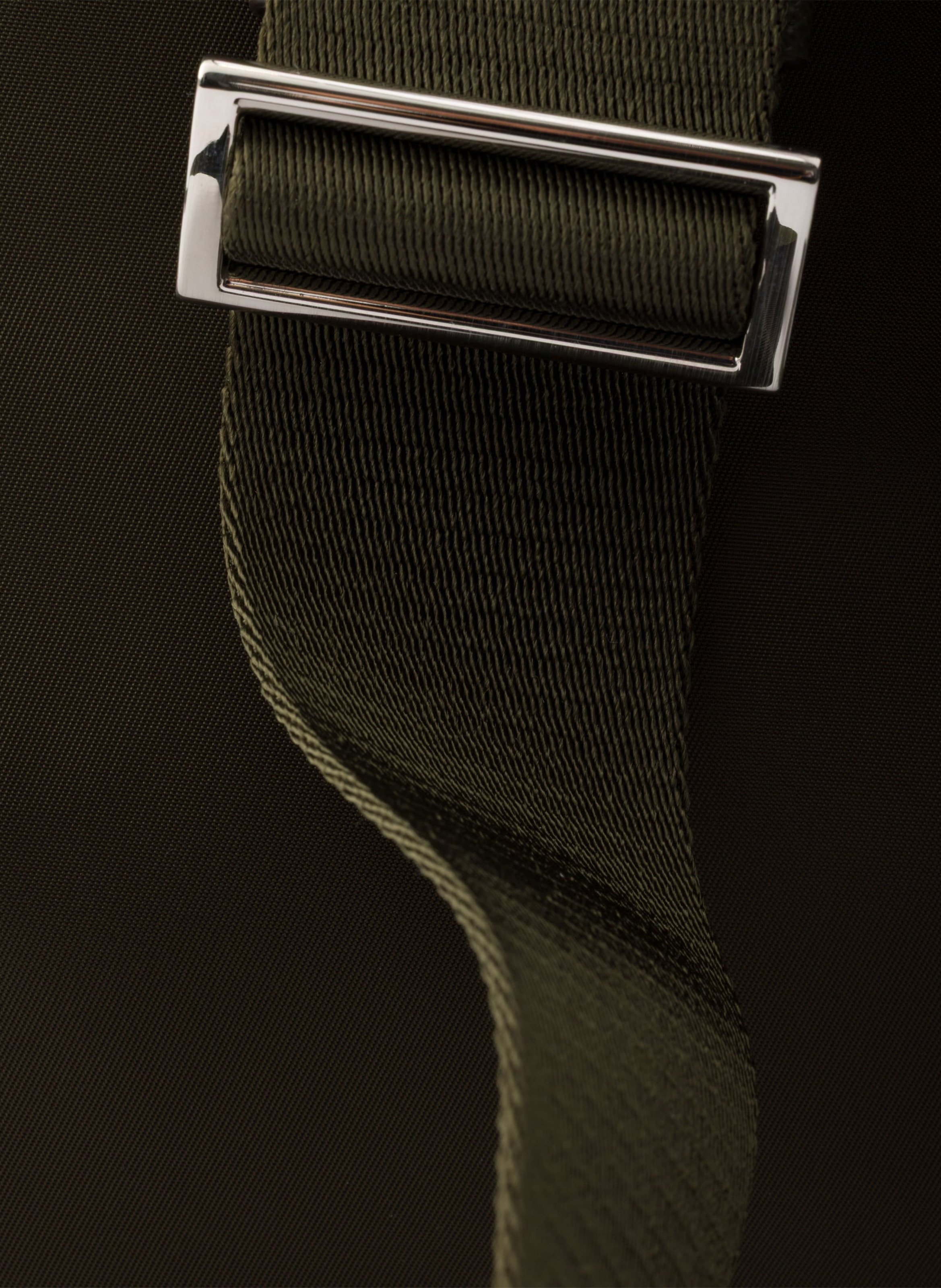 Sac à dos en re-nylon et cuir PRADA Vert