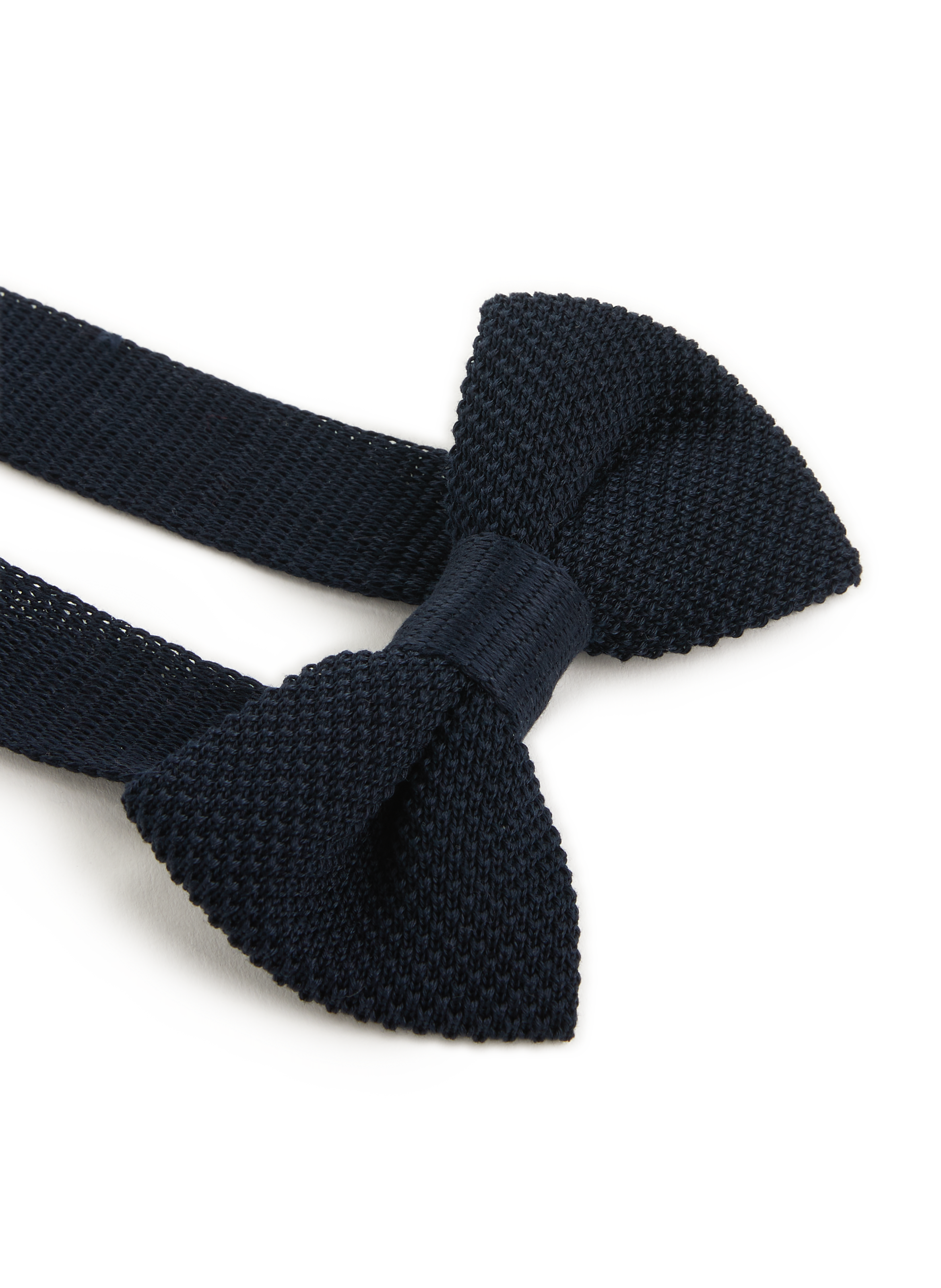 Noeud papillon en maille de coton AU PRINTEMPS PARIS Bleu