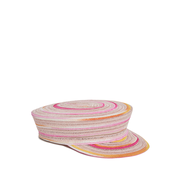 Maison Michel Abby Straw Baker Boy Hat In Pink
