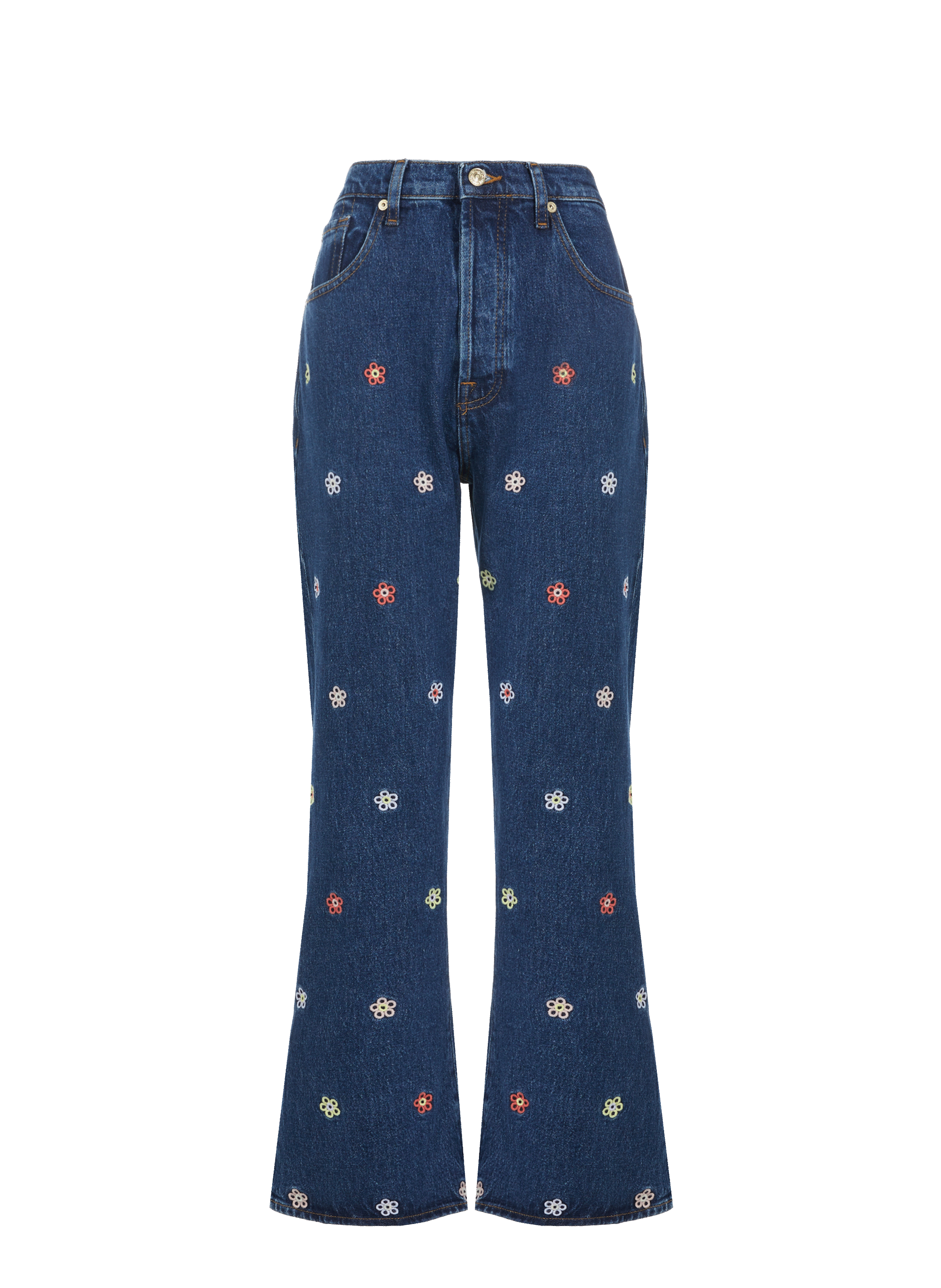 Jean bootcut brodé