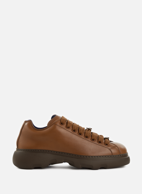 Beige leather sneakersBURBERRY 