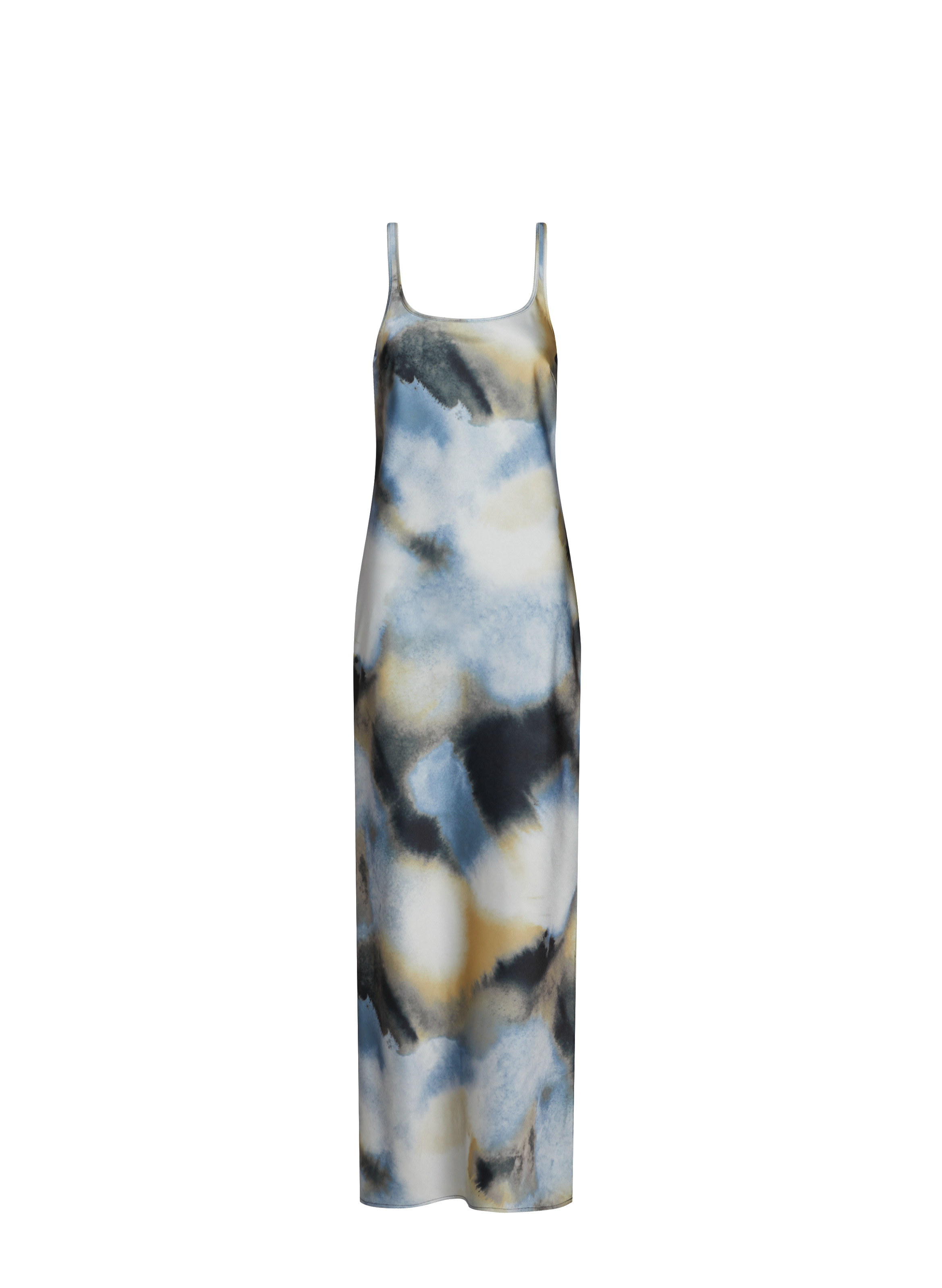 Robe longue satiné SAMSOE SAMSOE Bleu