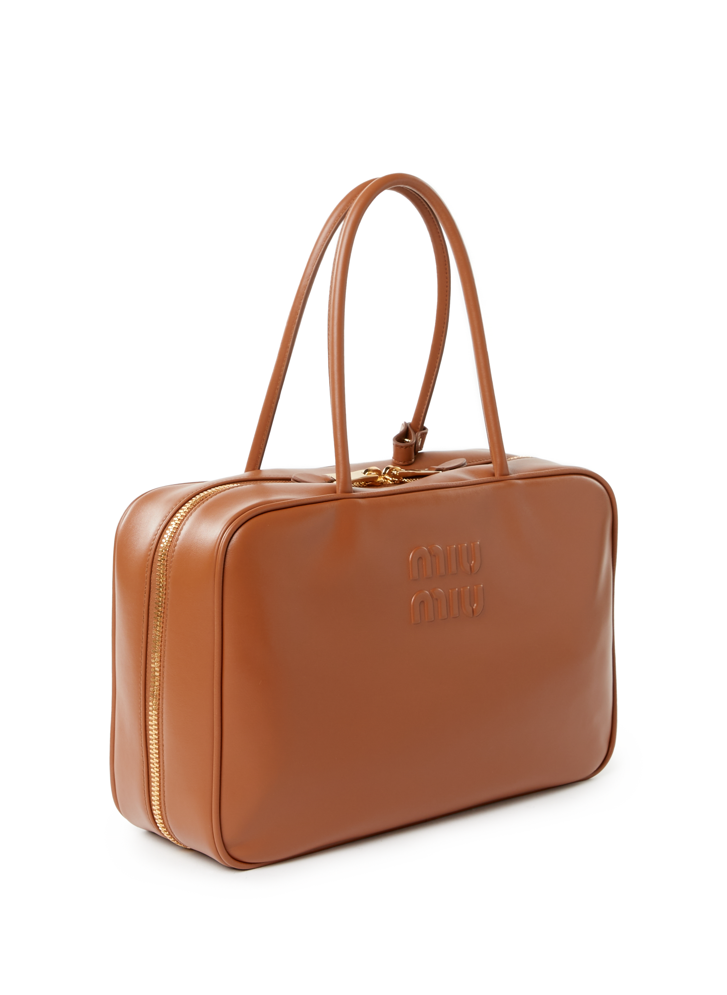 Cleo leather handbag MIU MIU Brown