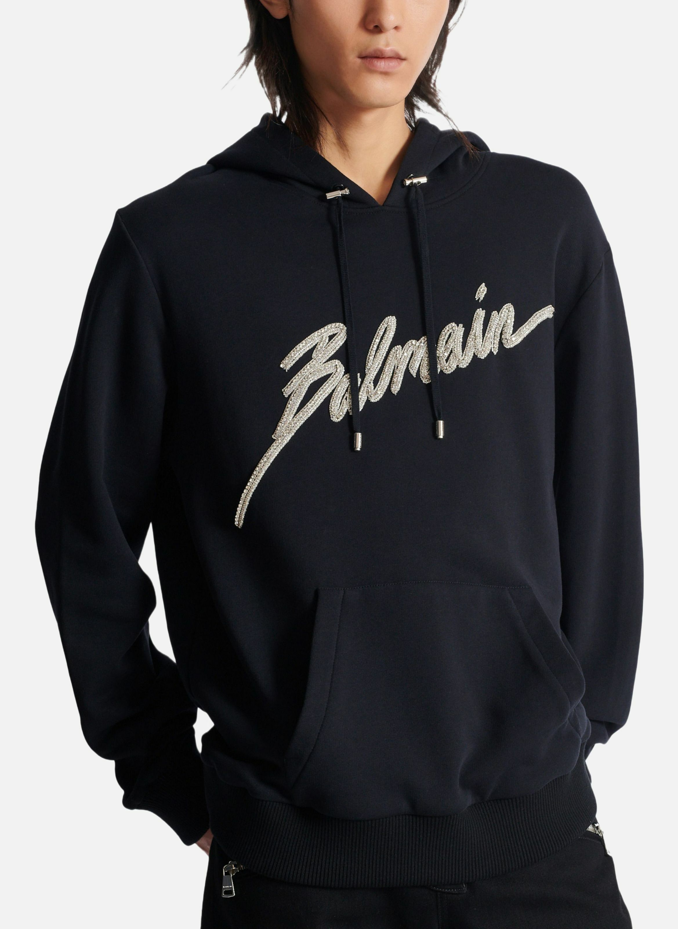 Hoodie brodé balmain lettre BALMAIN Noir