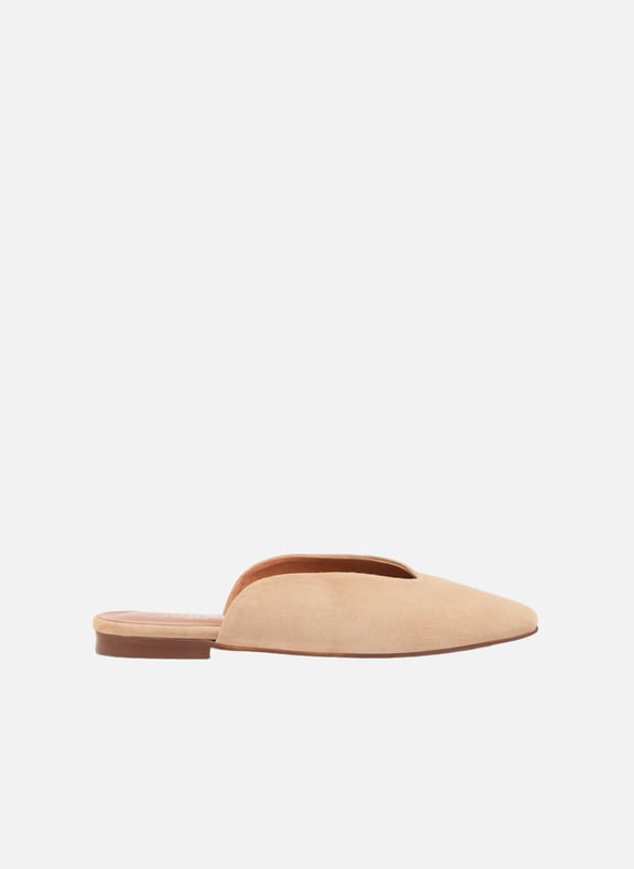 Mules en cuir velours duree Marron by JONAK JONAK Mules en cuir velours duree Marron