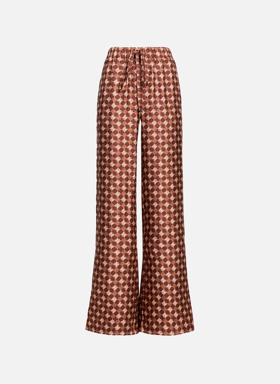 Printed silk pajama pants Brown by AMIRI AMIRI Printed silk pajama pants Brown