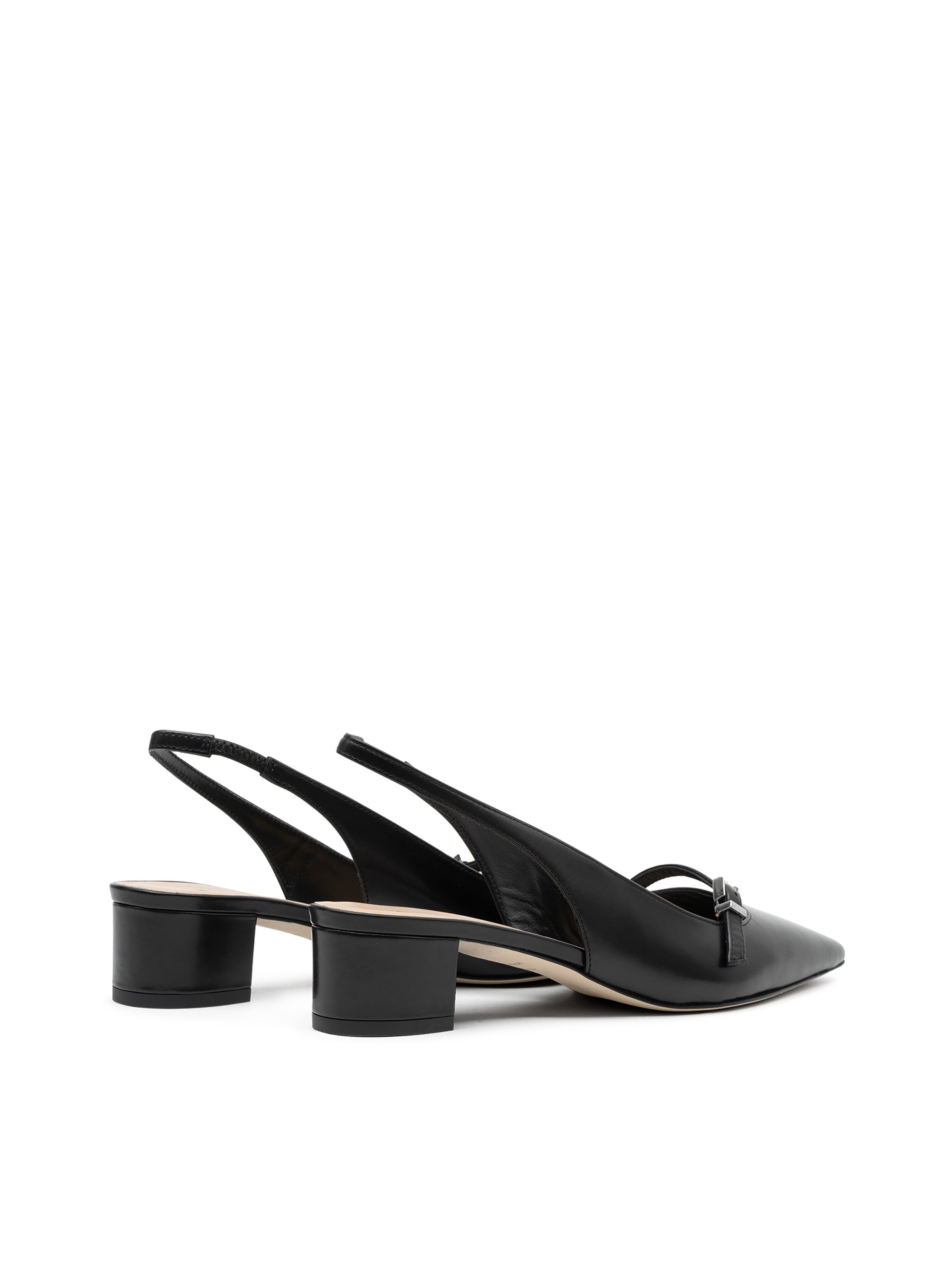 Sling back mambi en veau lisse PARALLELE Noir