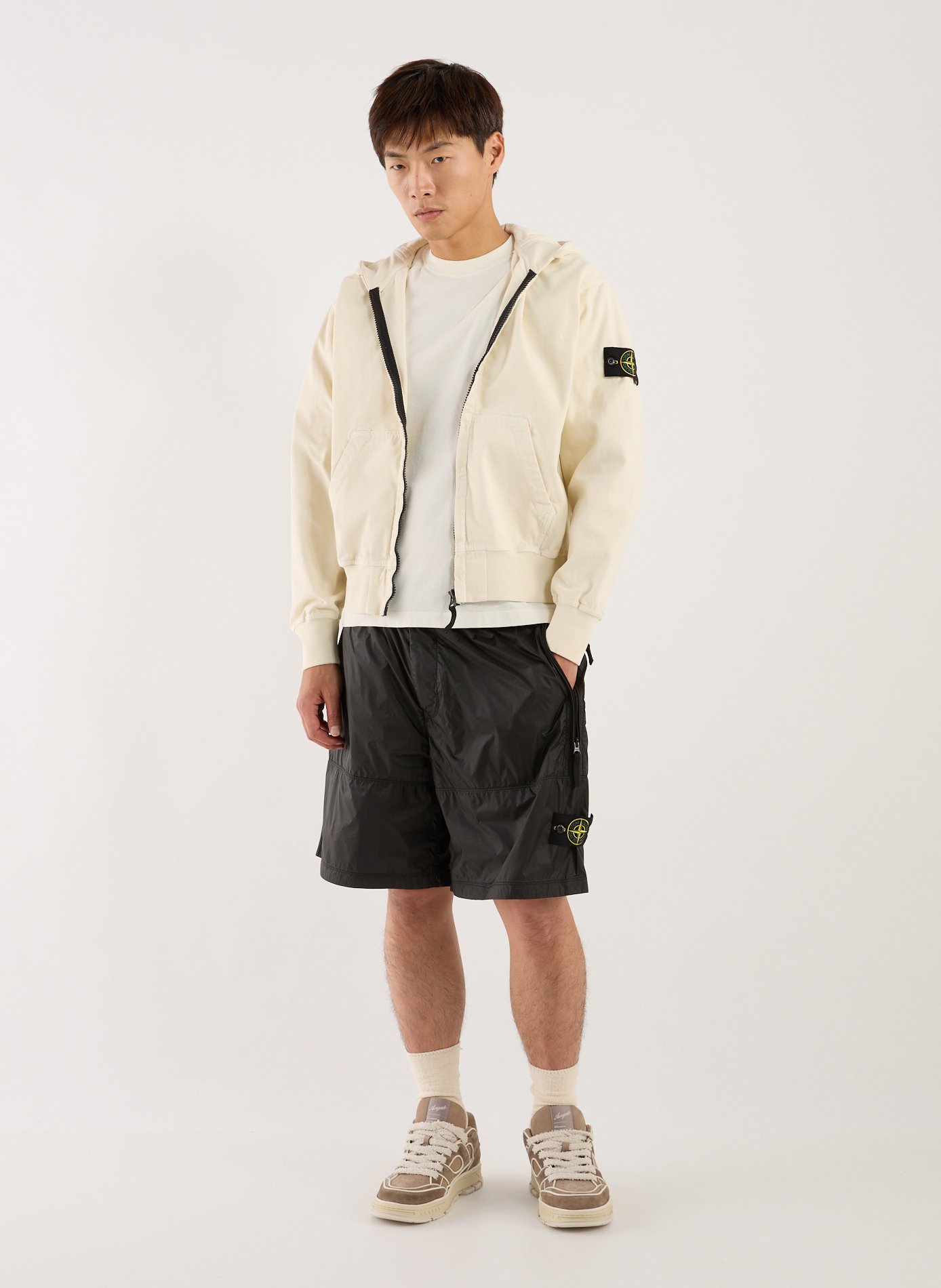 Veste légère en coton STONE ISLAND Blanc