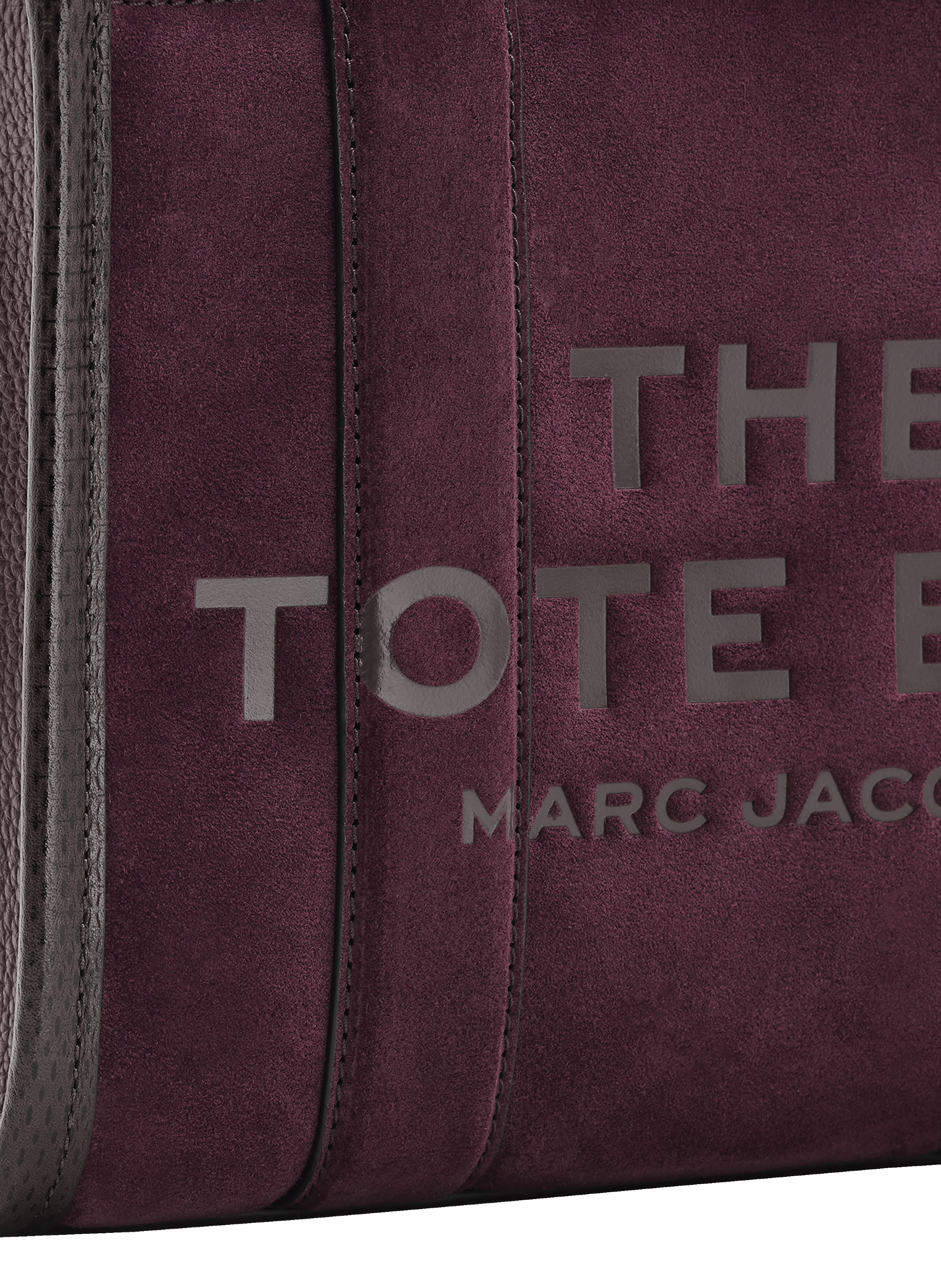 Sac cabas The Tote Bag en daim MARC JACOBS Rouge