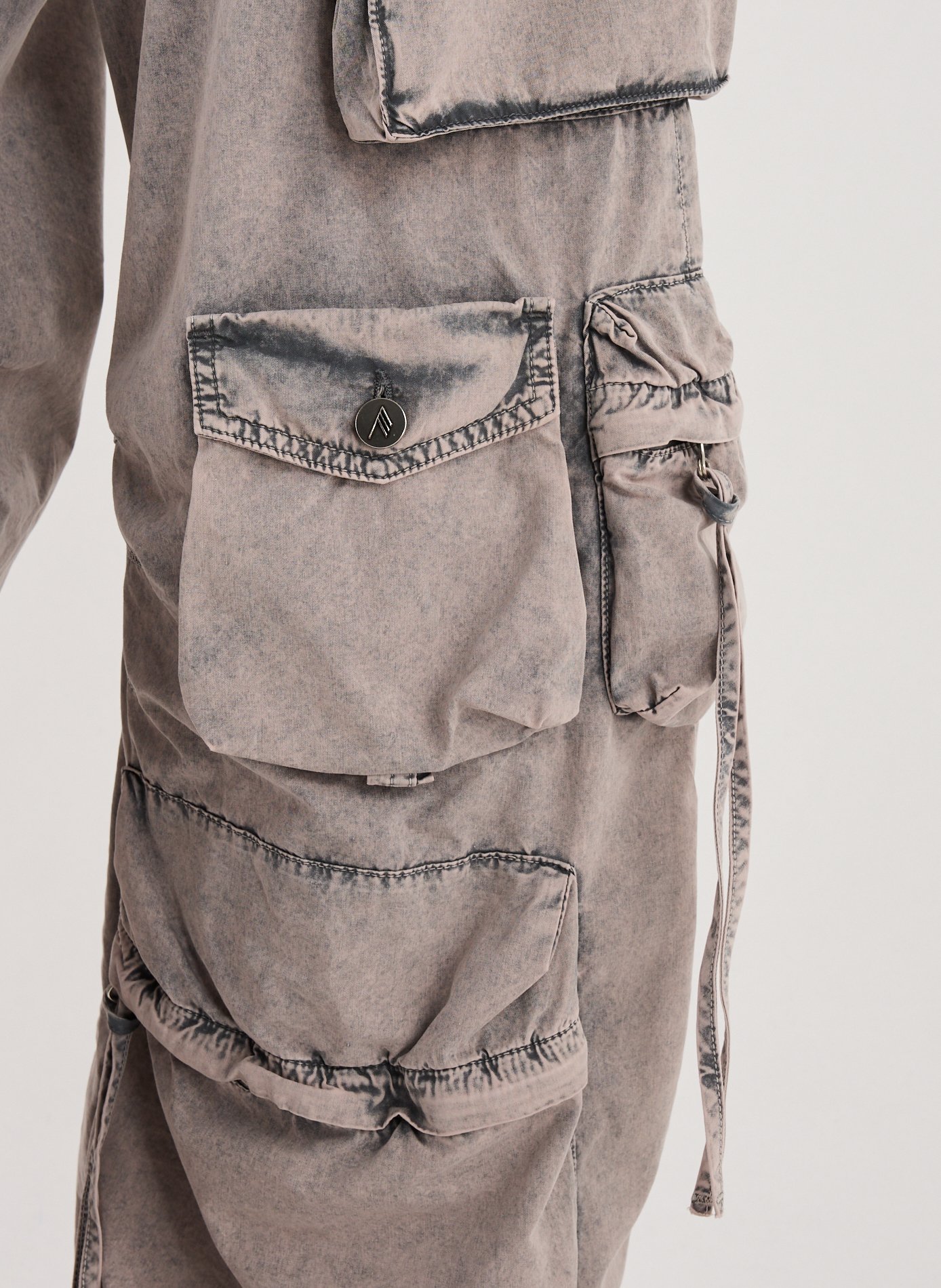 Cotton cargo jeans THE ATTICO Grey