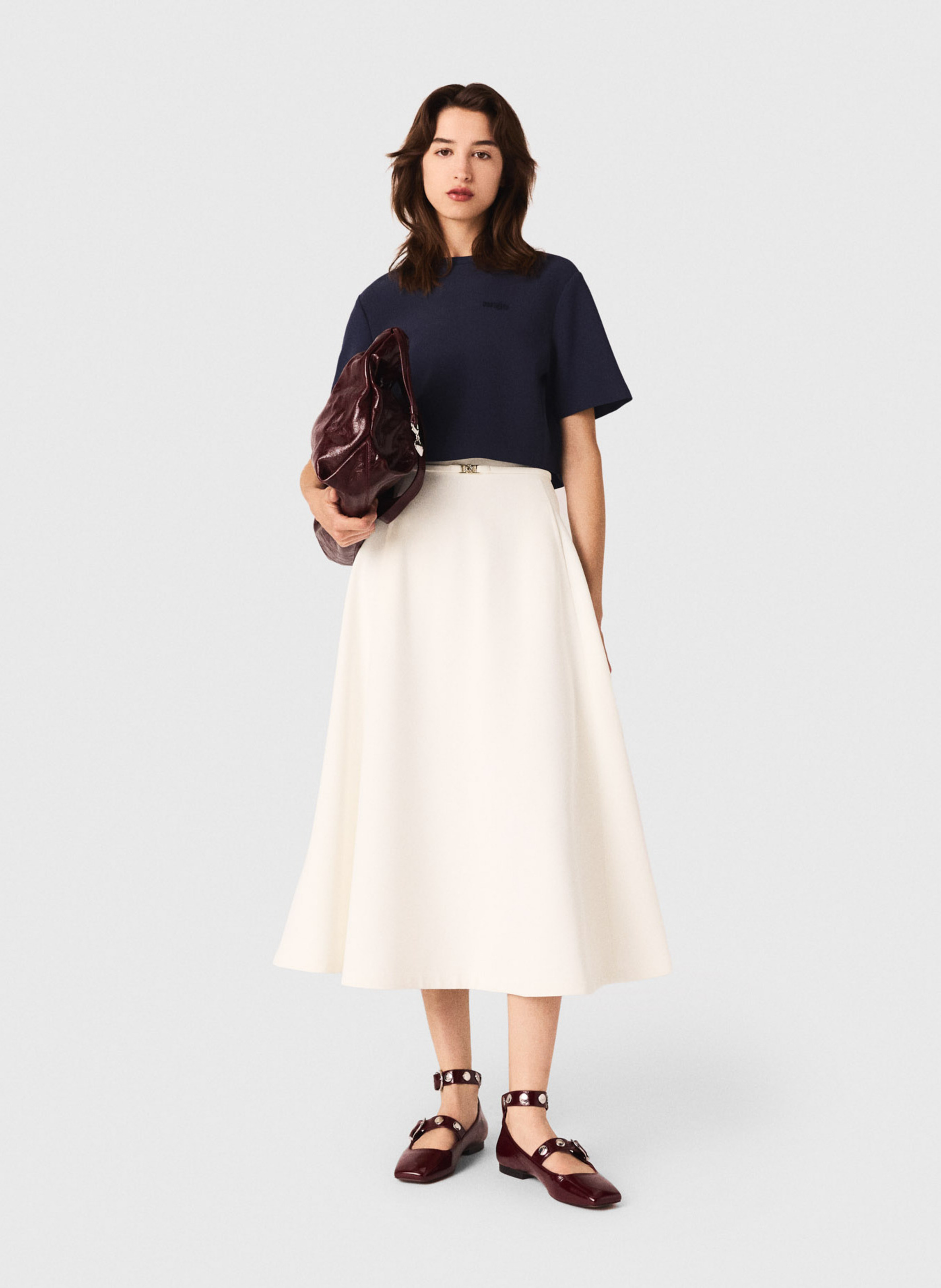 Tee-shirt col rond MAJE Bleu