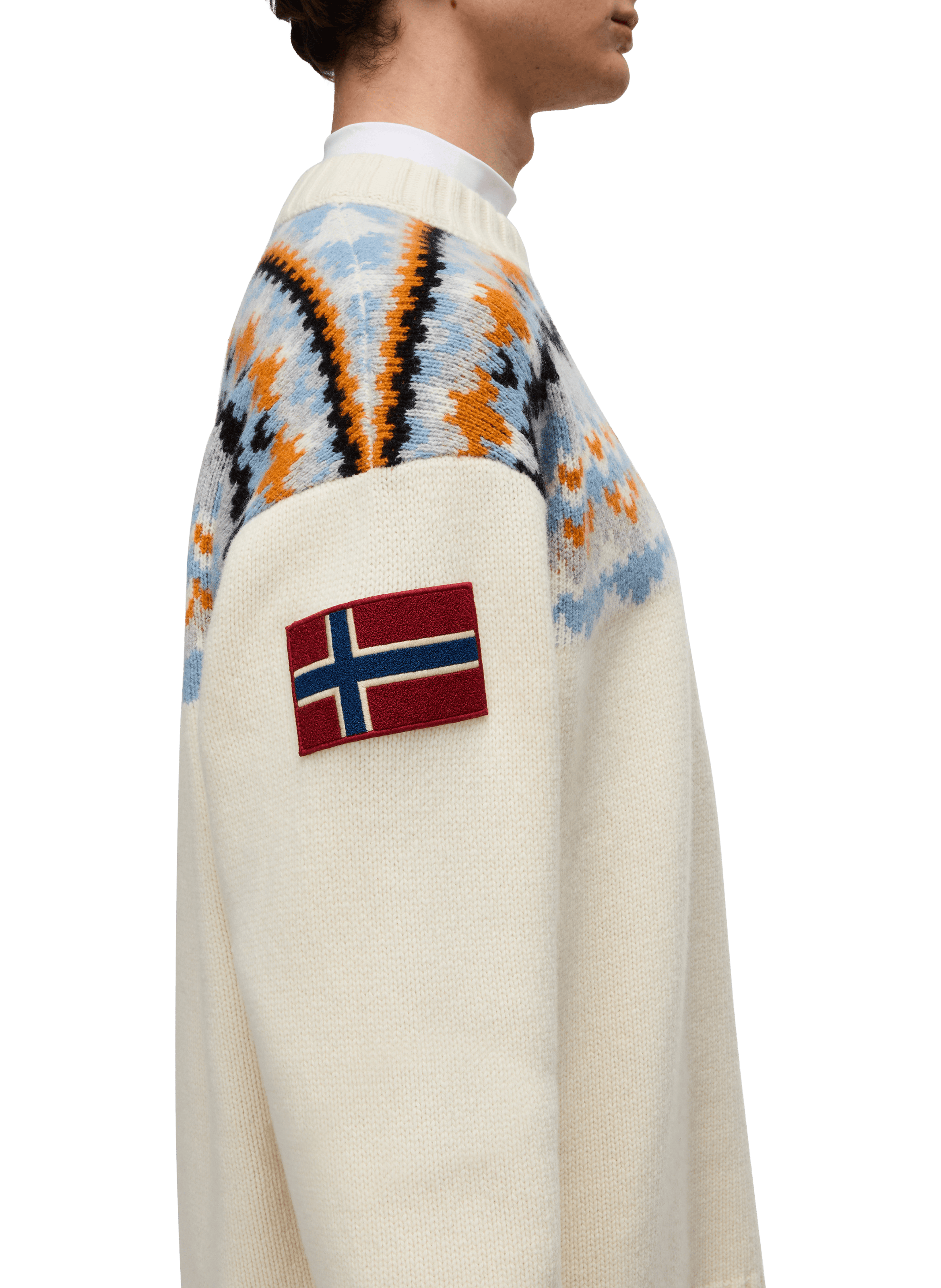 Wool-blend round-neck jumper NAPAPIJRI Beige