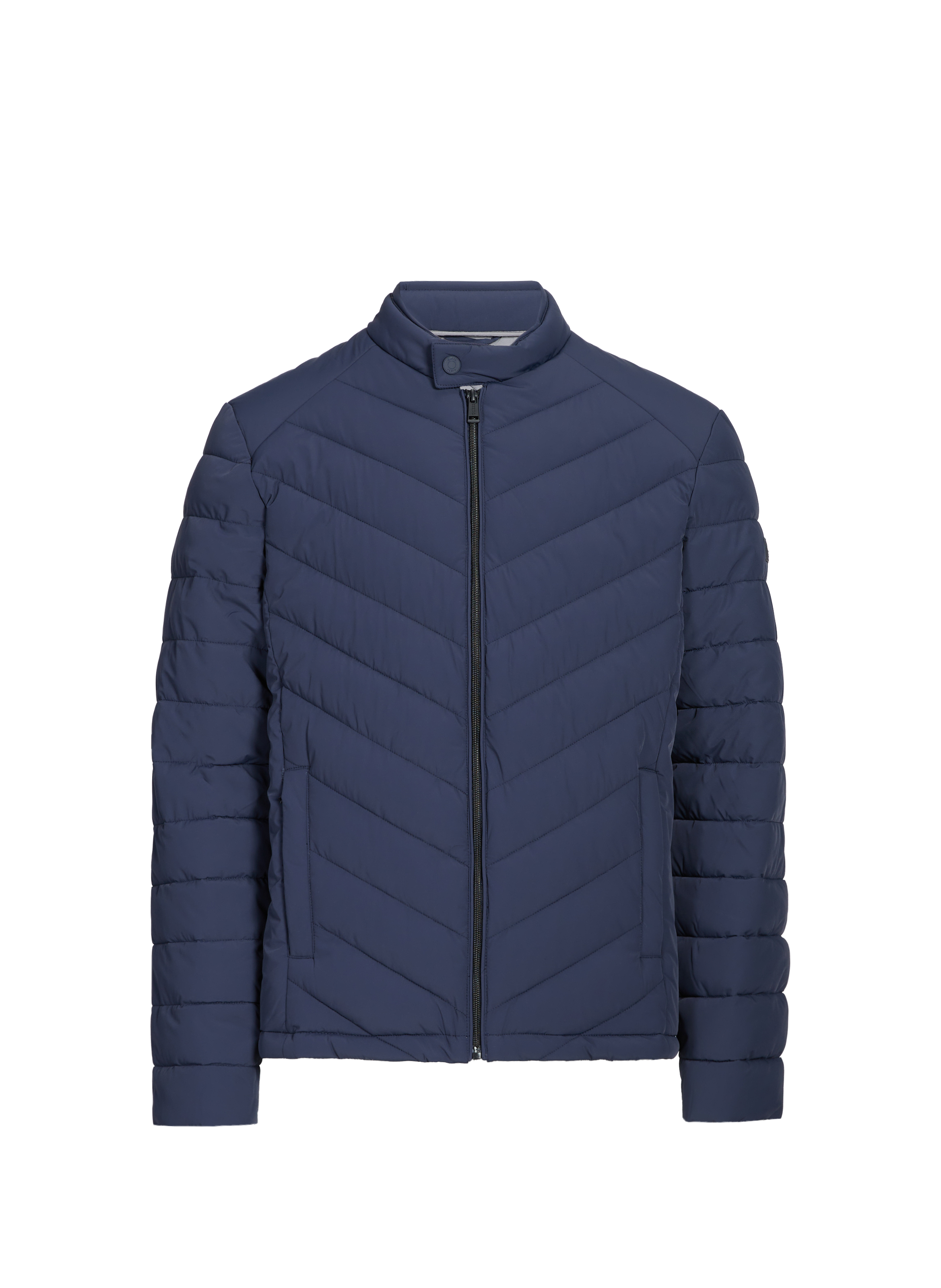 Quilted straight down jacket GUESS Blue