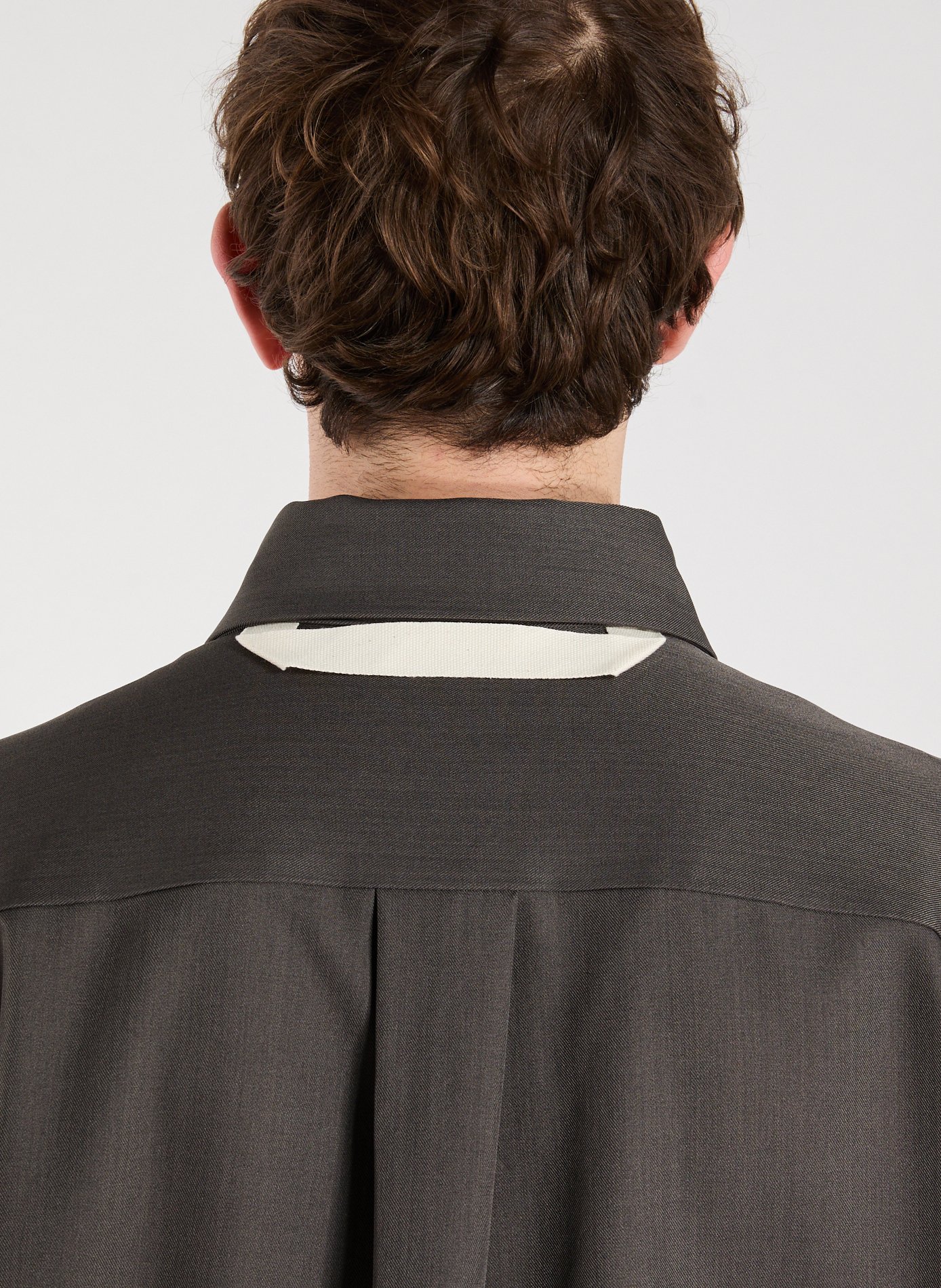 Oversized short shirt with classic collar MERELY MADE Grey