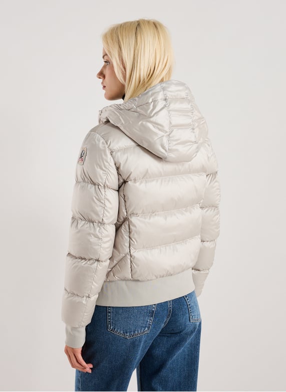 Mariah Hooded Puffer Jacket | Grey by PARAJUMPERS Mariah Hooded Puffer Jacket Grey