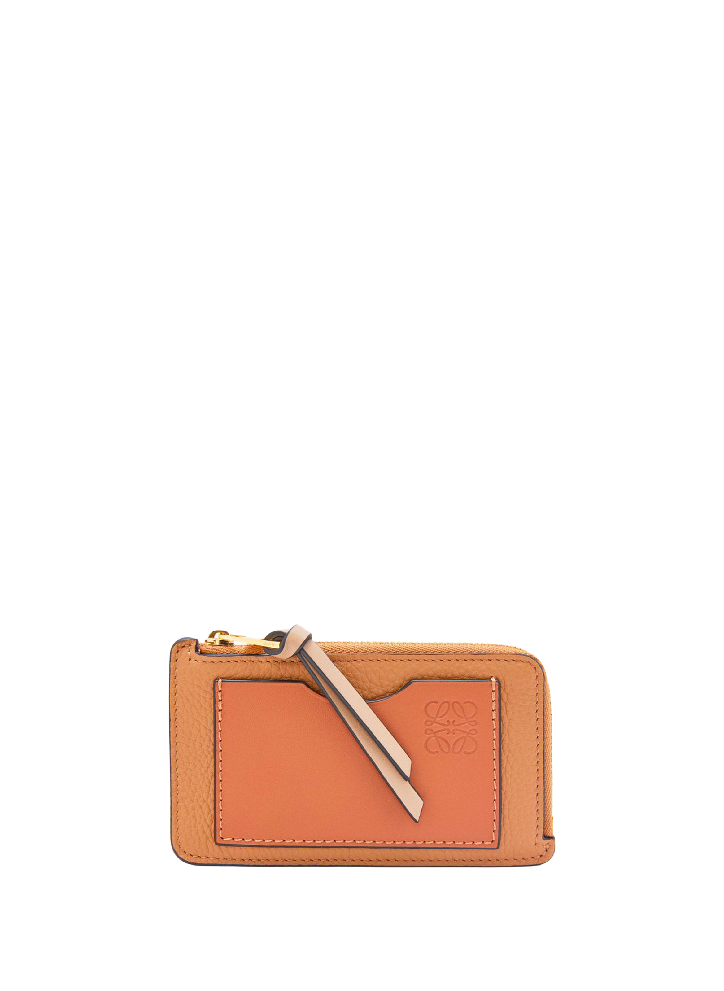 LOEWE Soft grained calfskin leather coin purse Brown