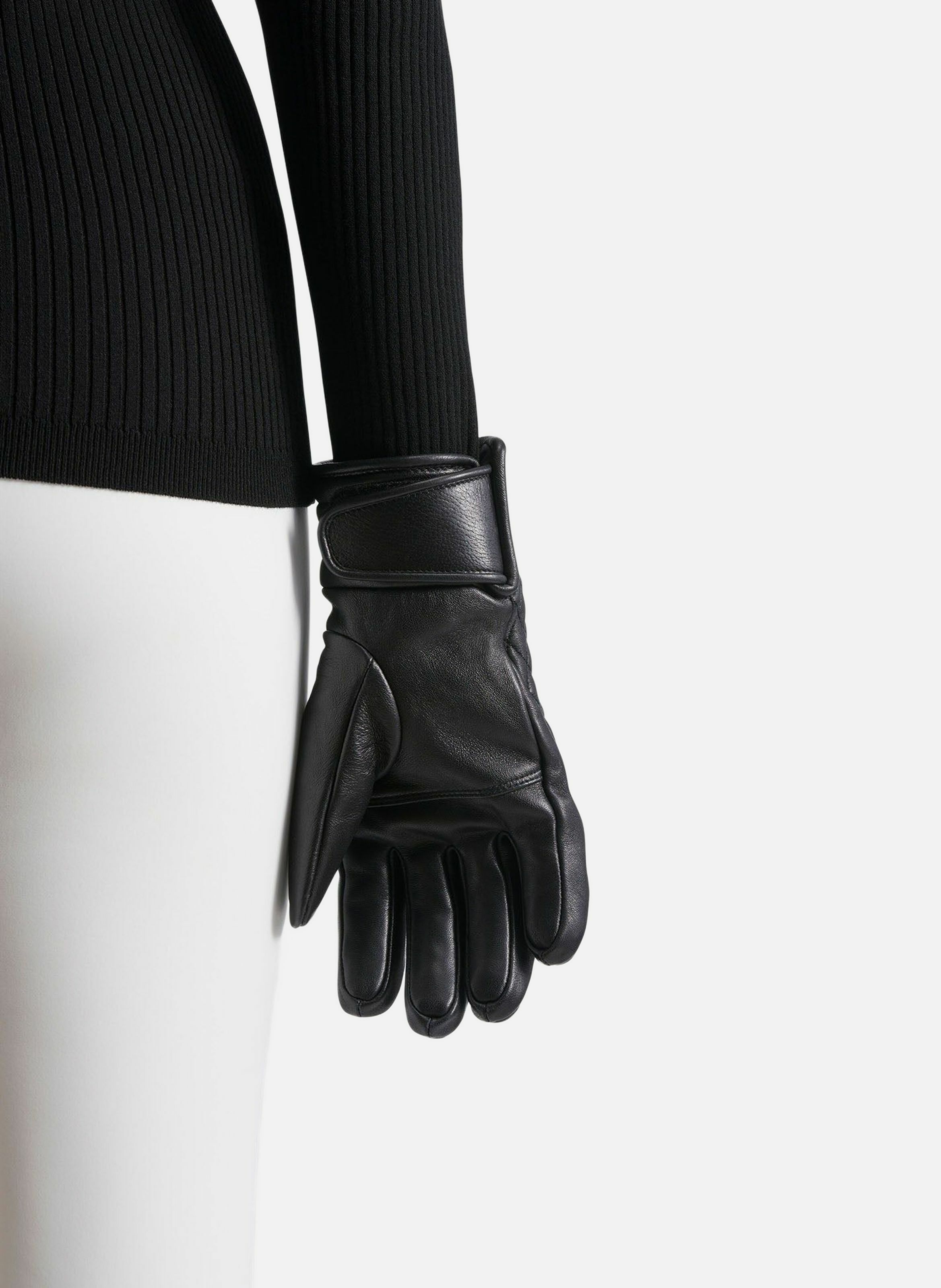 Gants de ski athena glove cuir de chevre FUSALP Noir