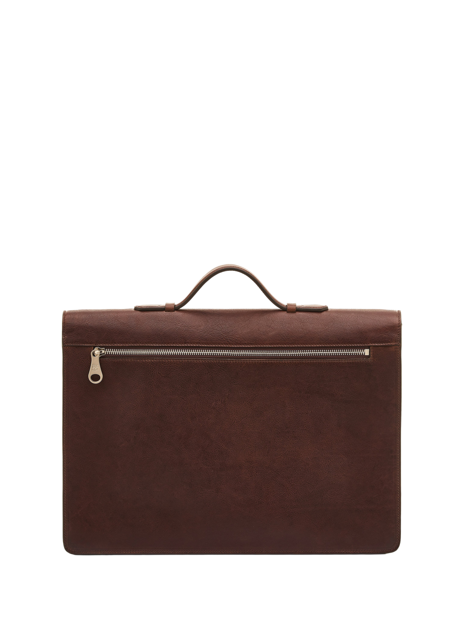 Porte-document en cuir IL BISONTE Marron