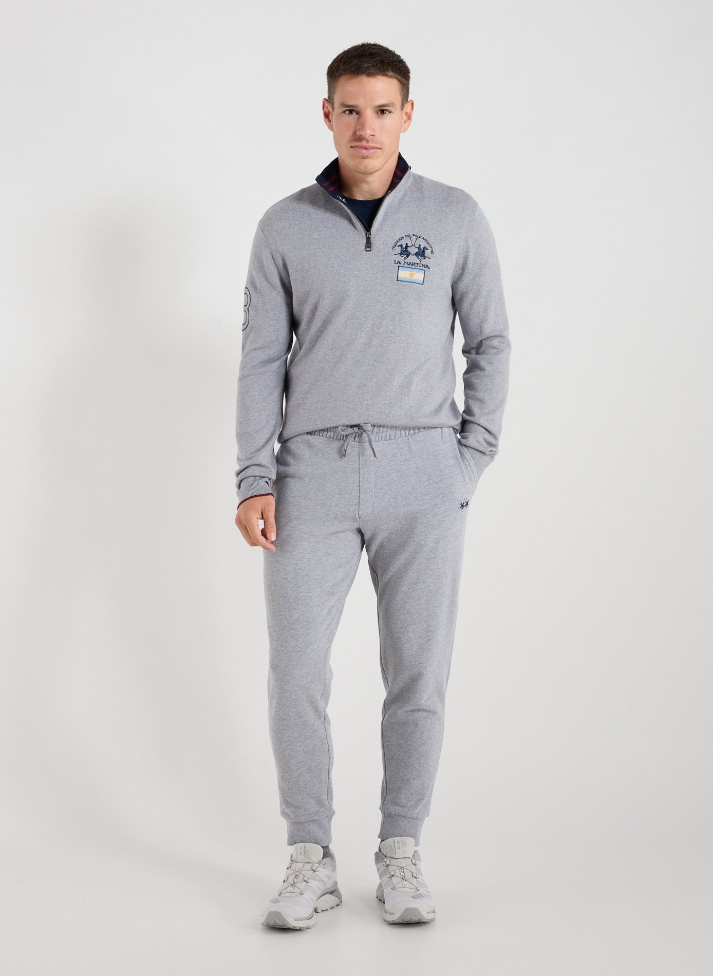 Pull en coton mélangé LA MARTINA Gris