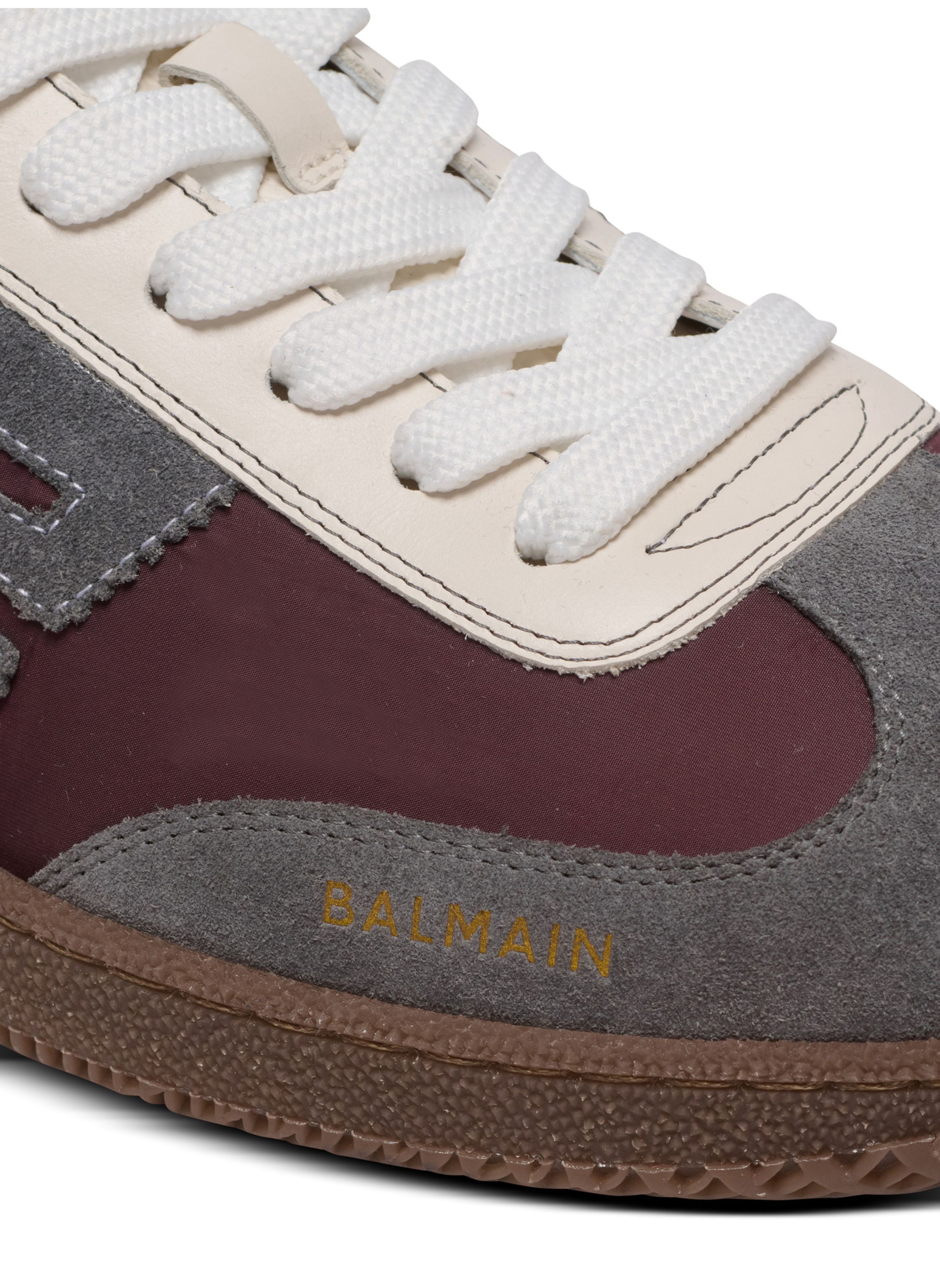 Baskets balmain swan en daim et nylon BALMAIN Rouge