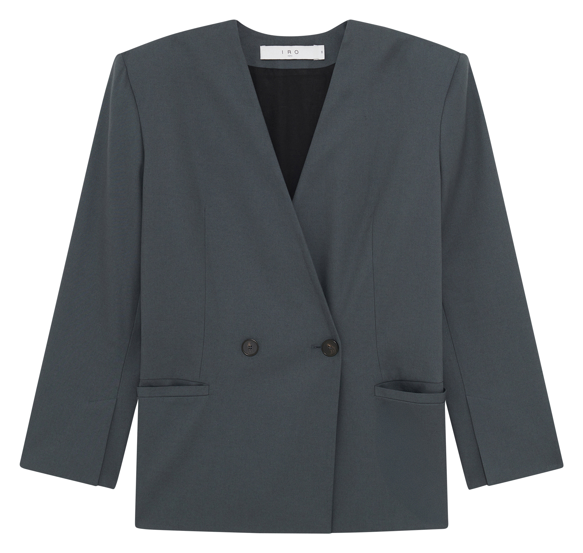 Veste tailleur col v uni sabrine IRO Gris