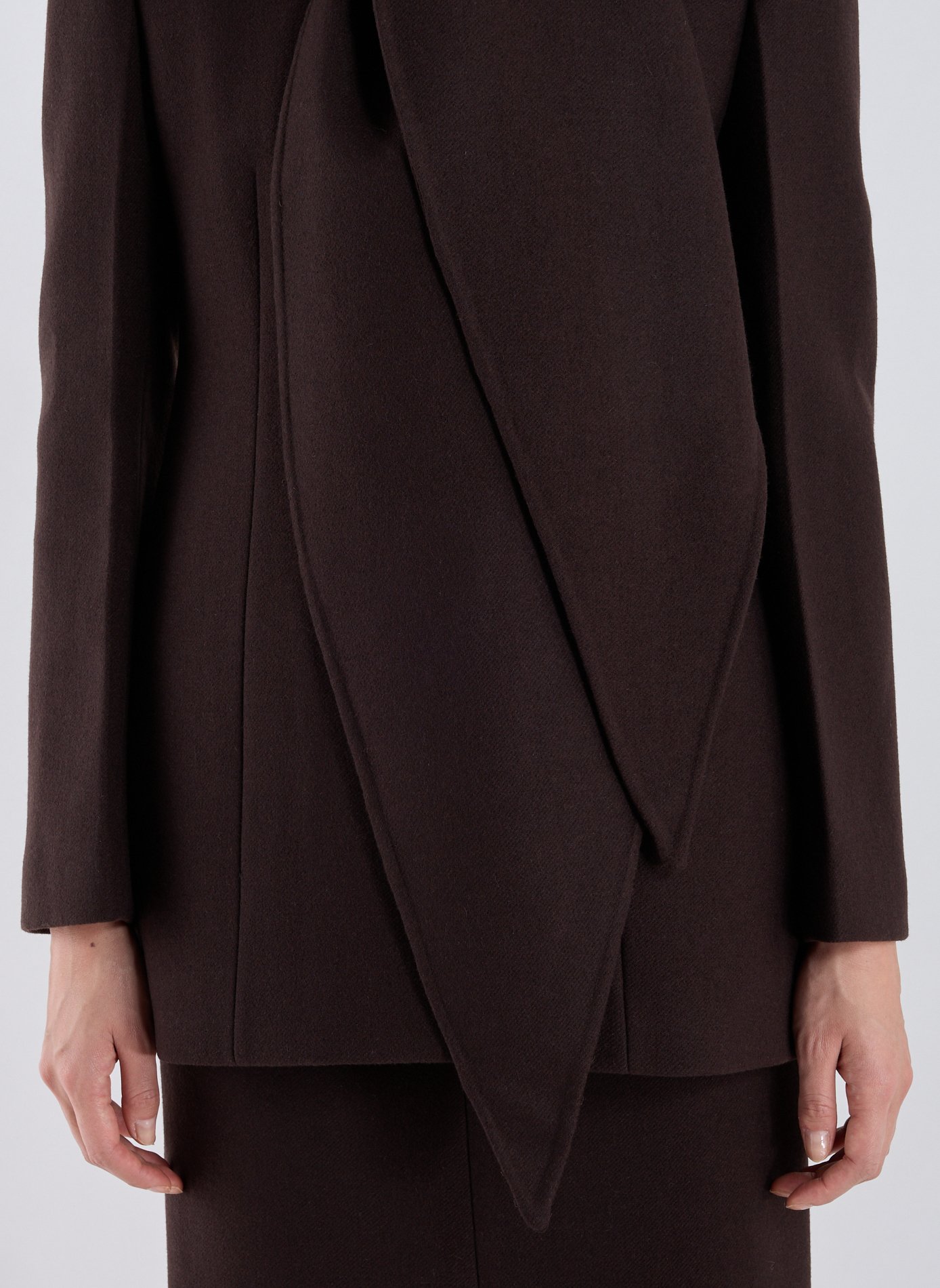 Veste cintrée en laine et cachemire mélangés R2W Marron