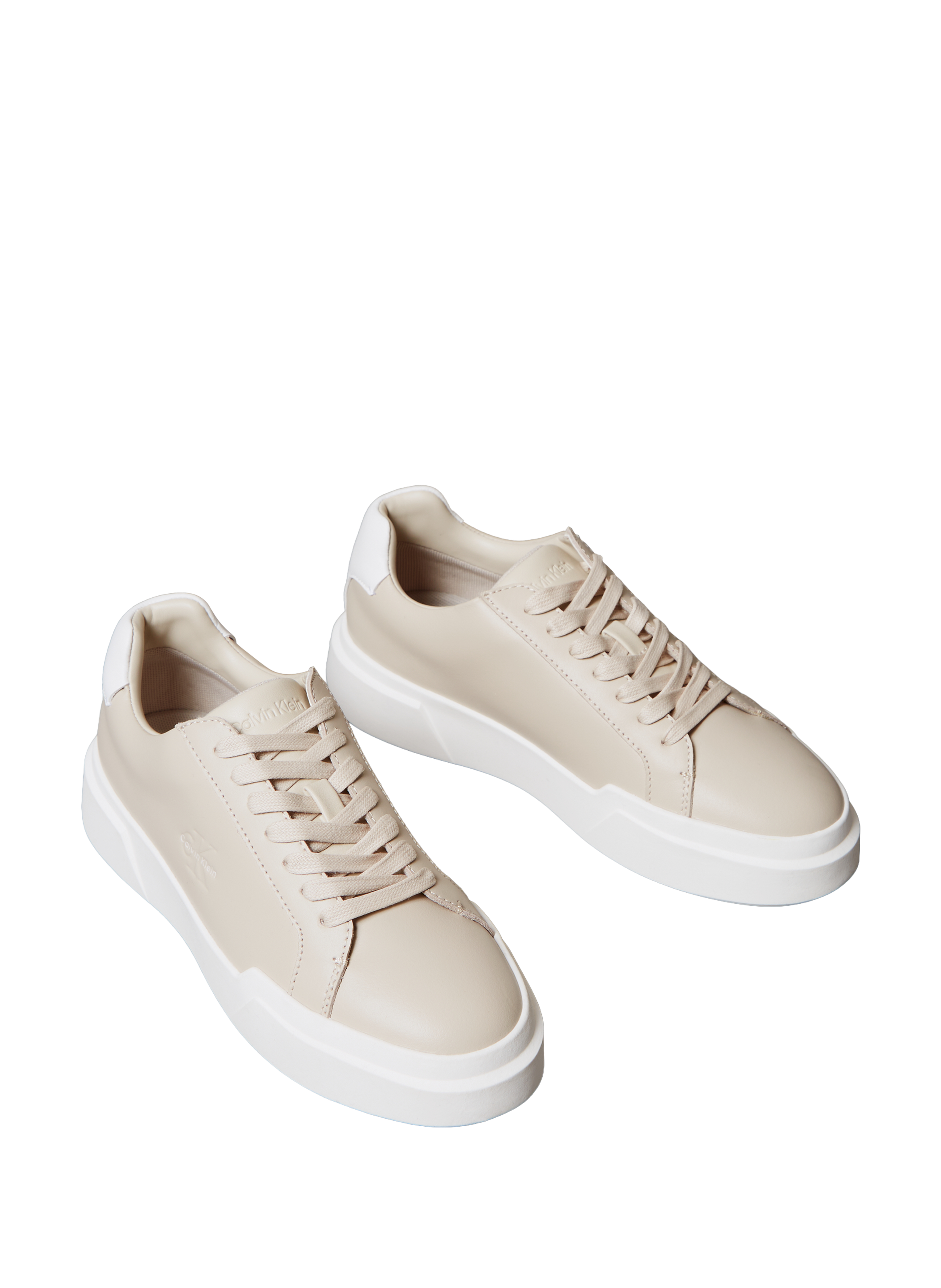 Baskets basses en cuir CALVIN KLEIN Beige