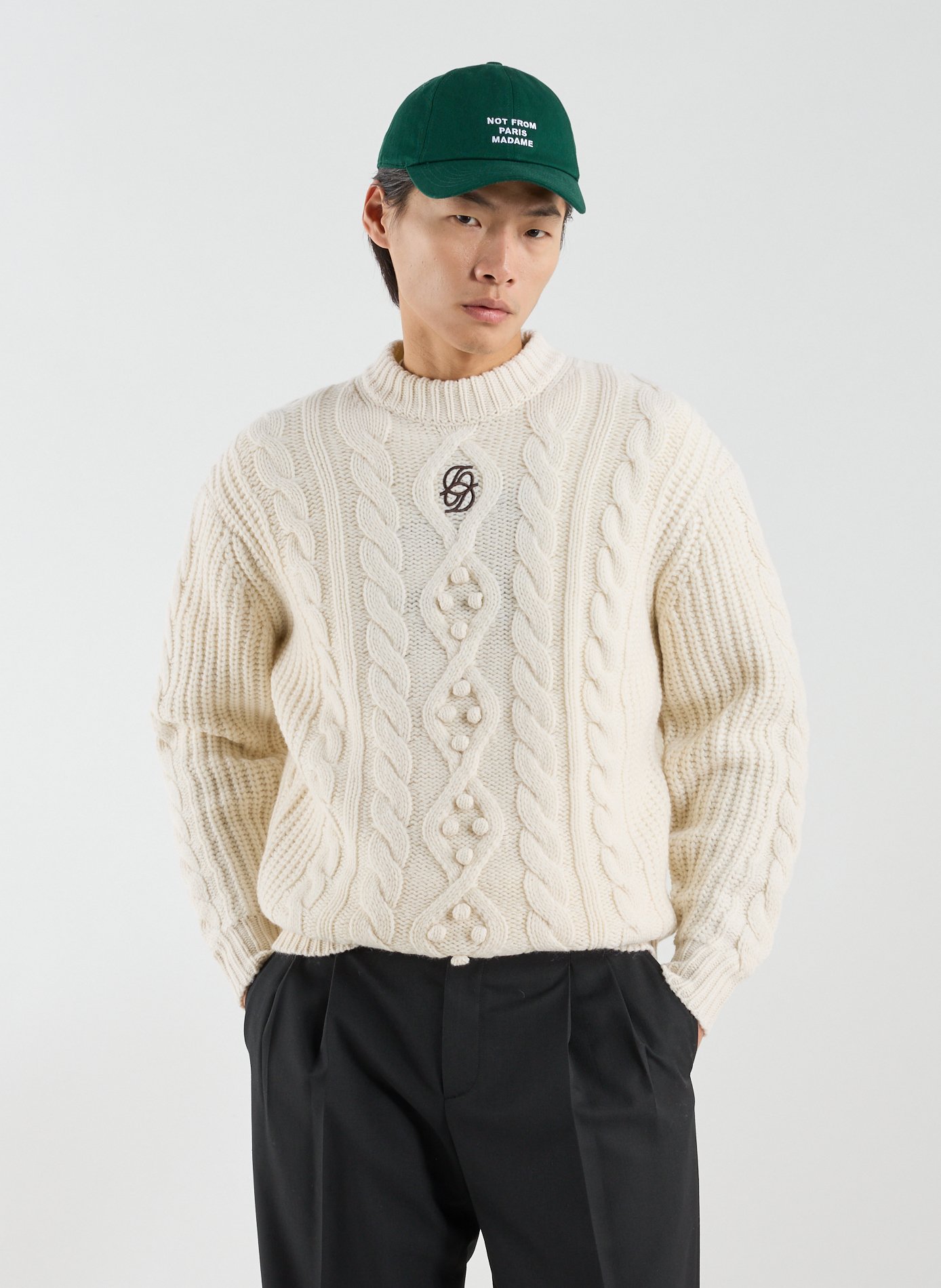 DROLE DE MONSIEUR Pull La Maille torsadée Beige