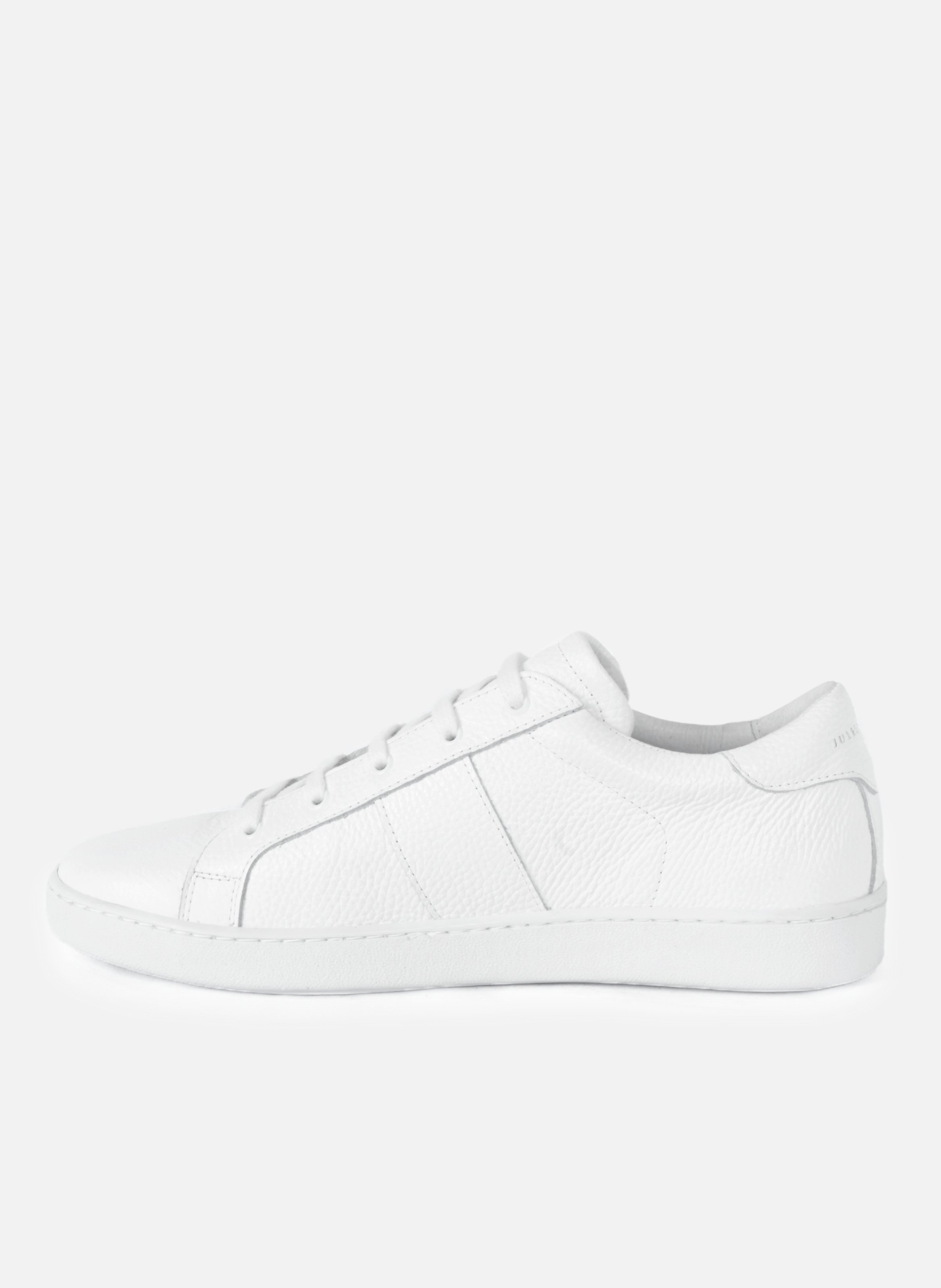 Tennis lacet arthur cuir grainé blanc JULES & JENN Blanc