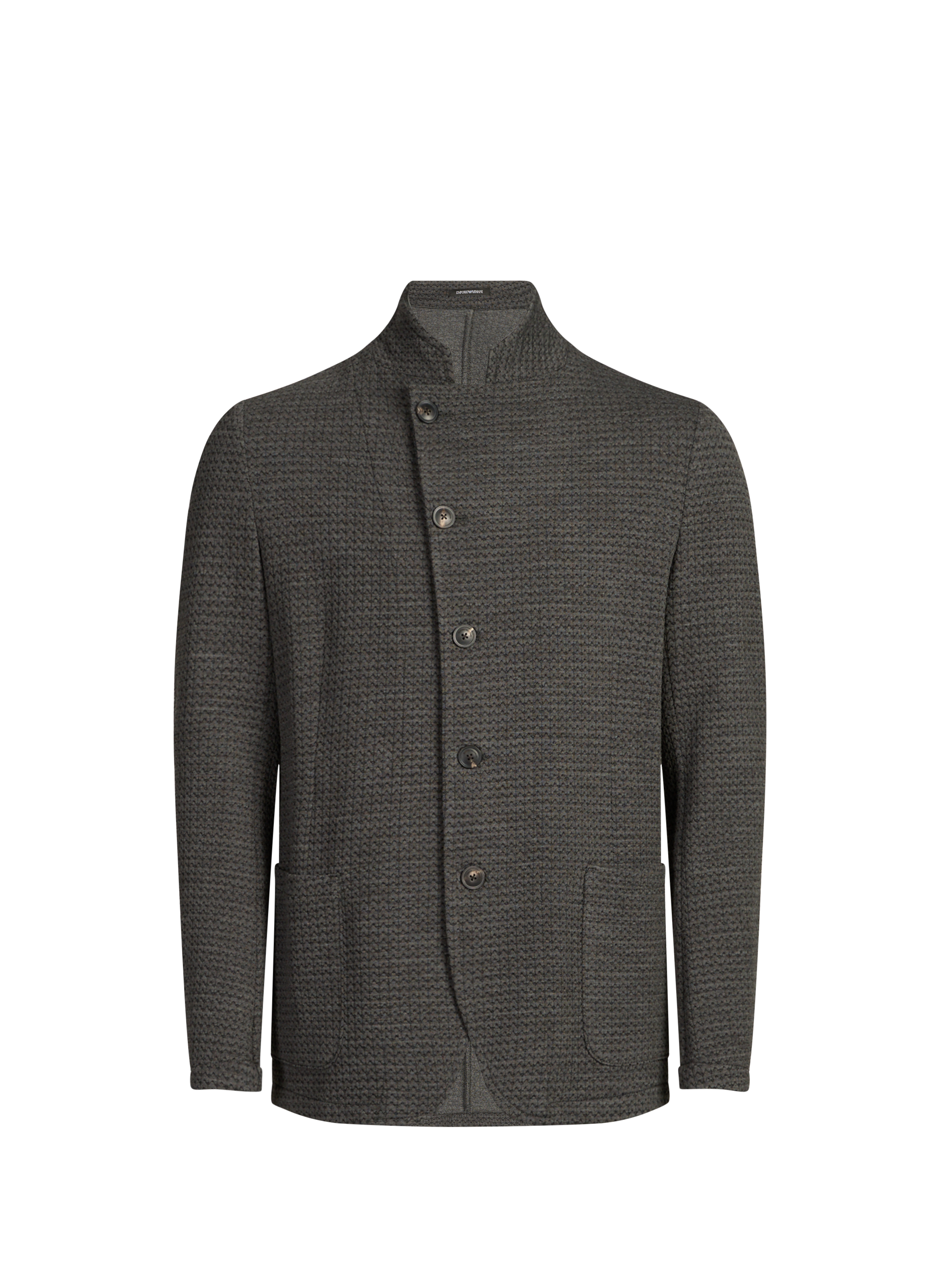 Veste droite à col croisé EMPORIO ARMANI Gris