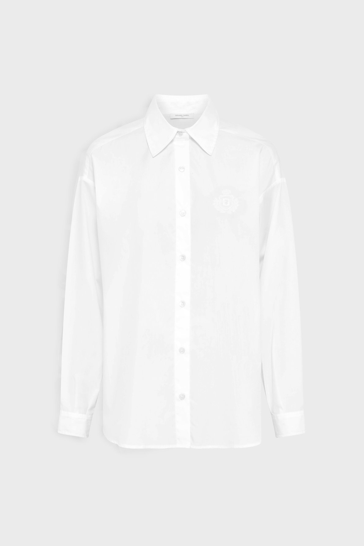 Chemise en coton uni à blason - alix GERARD DAREL Blanc
