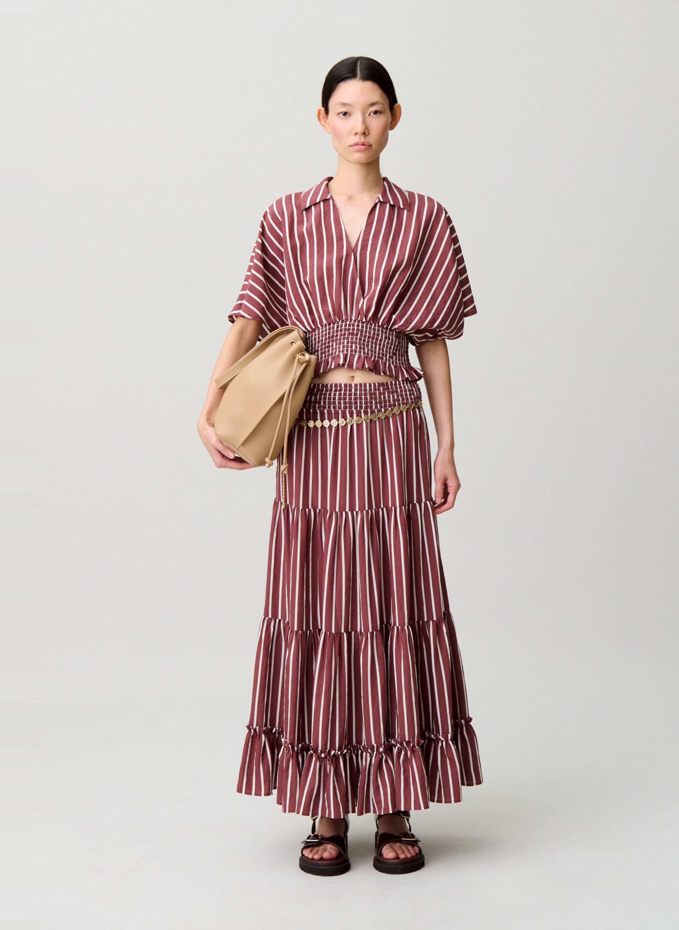 Top court ample à rayures CLAUDIE PIERLOT Multicolore