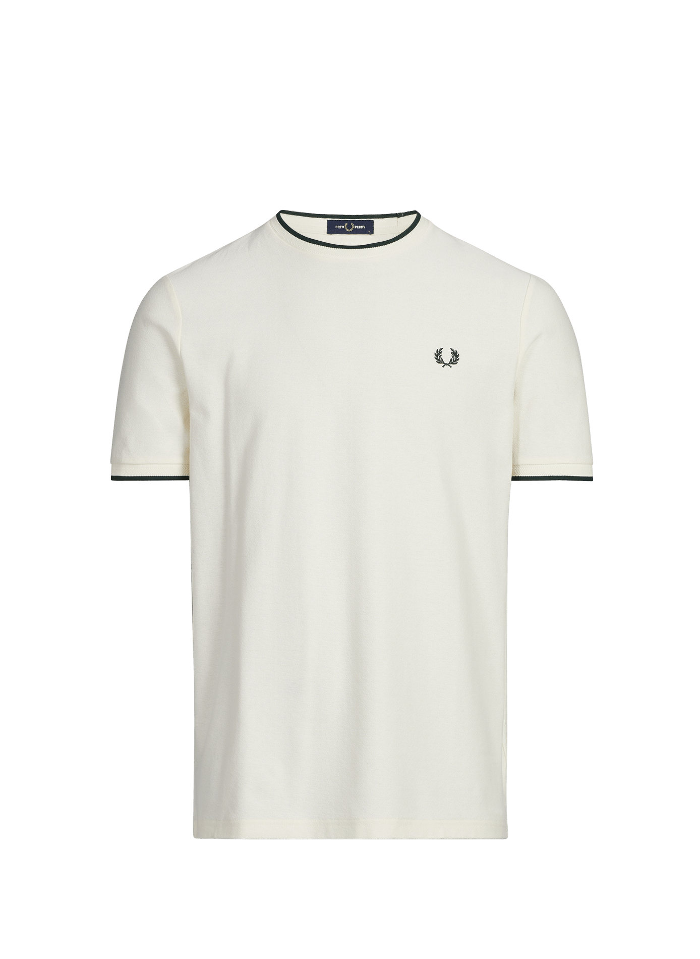 Cotton round-neck T-shirt FRED PERRY Beige