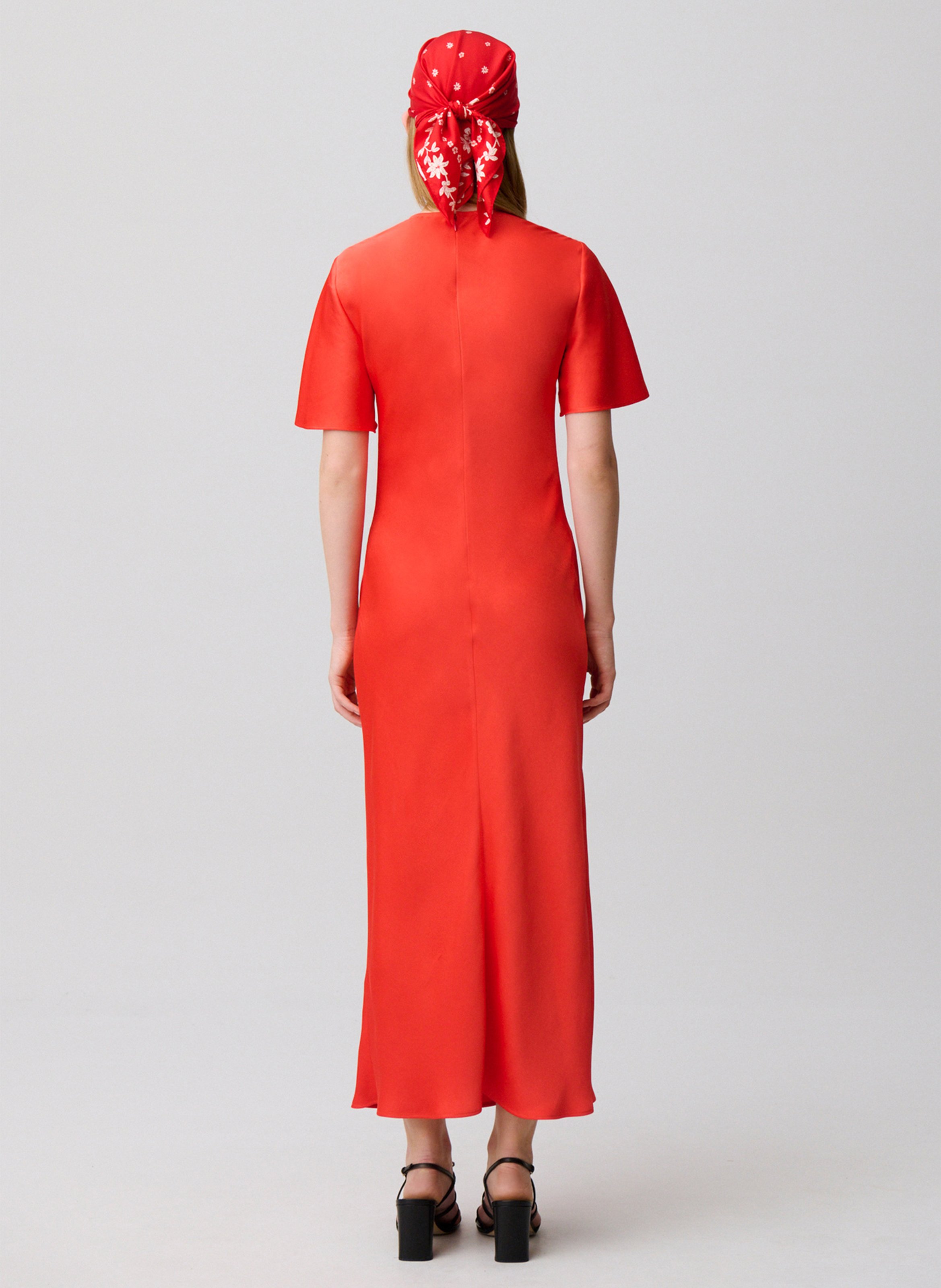 Robe longue évasée col rond CLAUDIE PIERLOT Orange