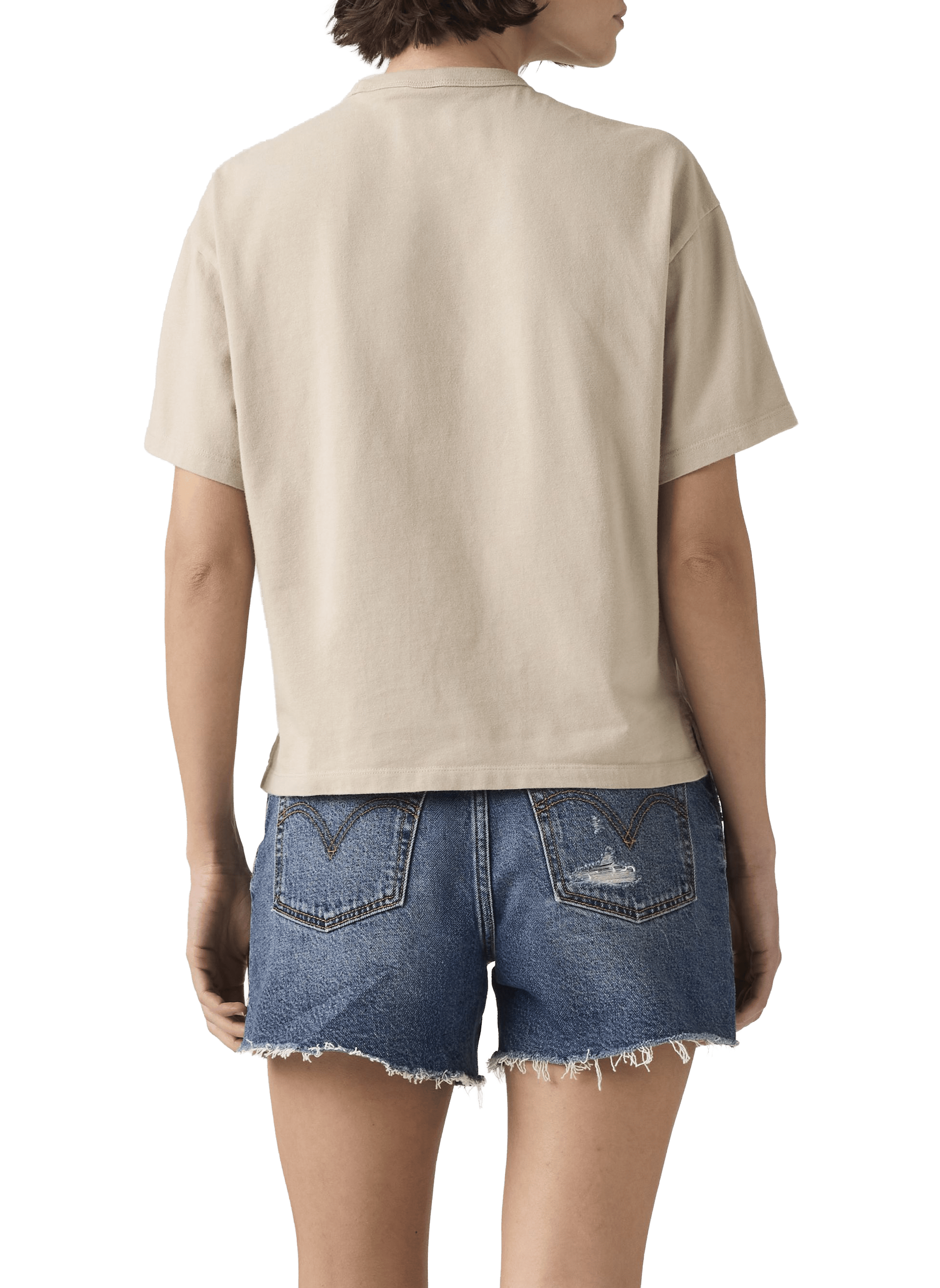 Straight short-sleeved cotton T-shirt LEVI'S Pink