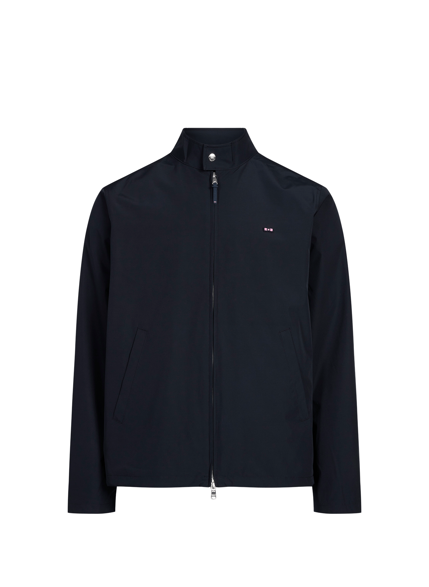 Water-repellent jacket with buttoned collar EDEN PARK Blue