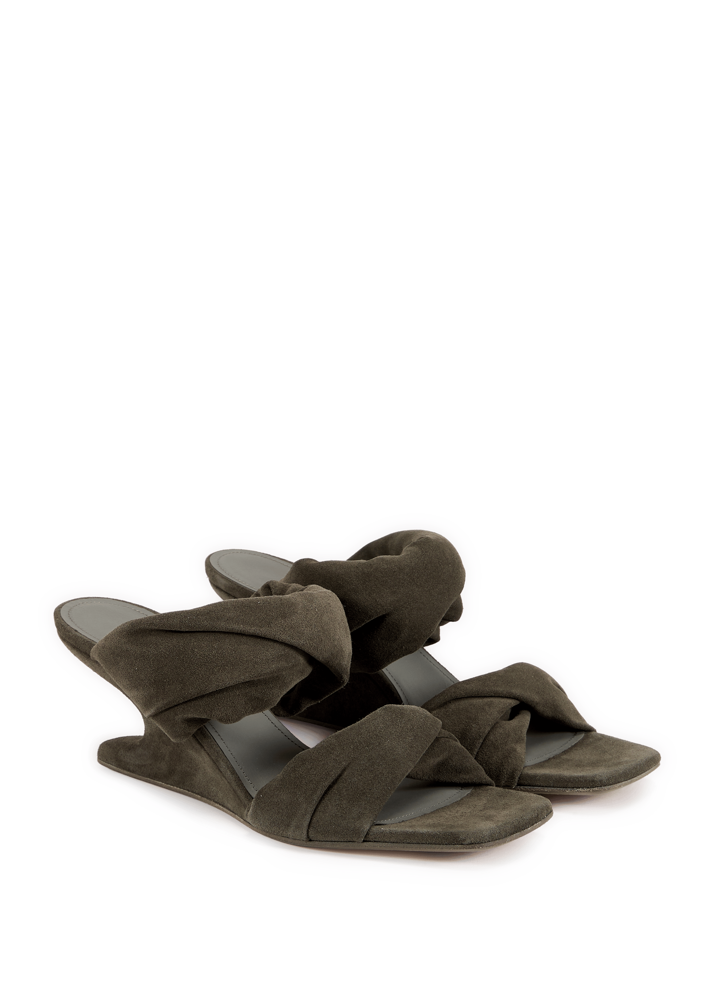 Cantilever Suede Leather Sandals RICK OWENS Grey